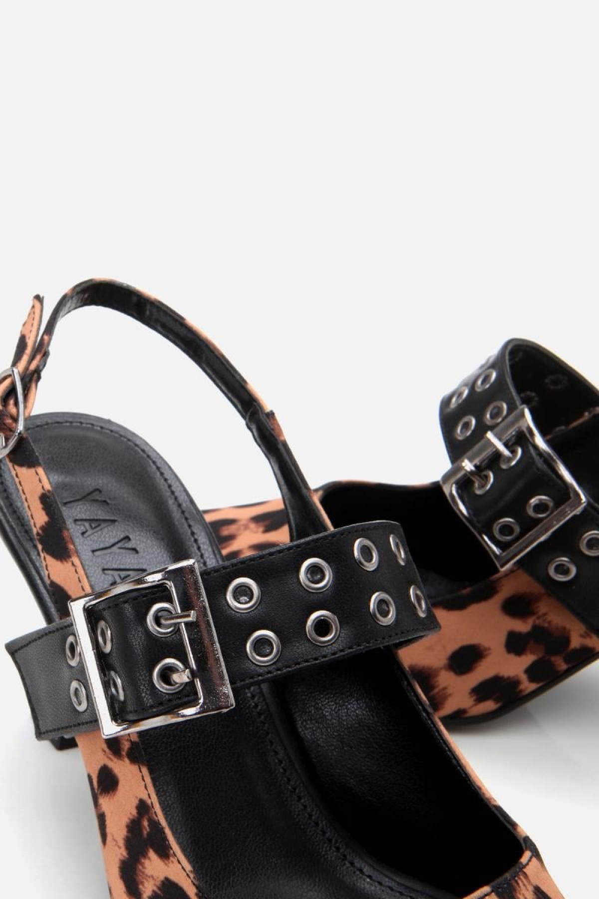 Kadın Taba Leopar Desenli Kemerli Stiletto - Görsel 9