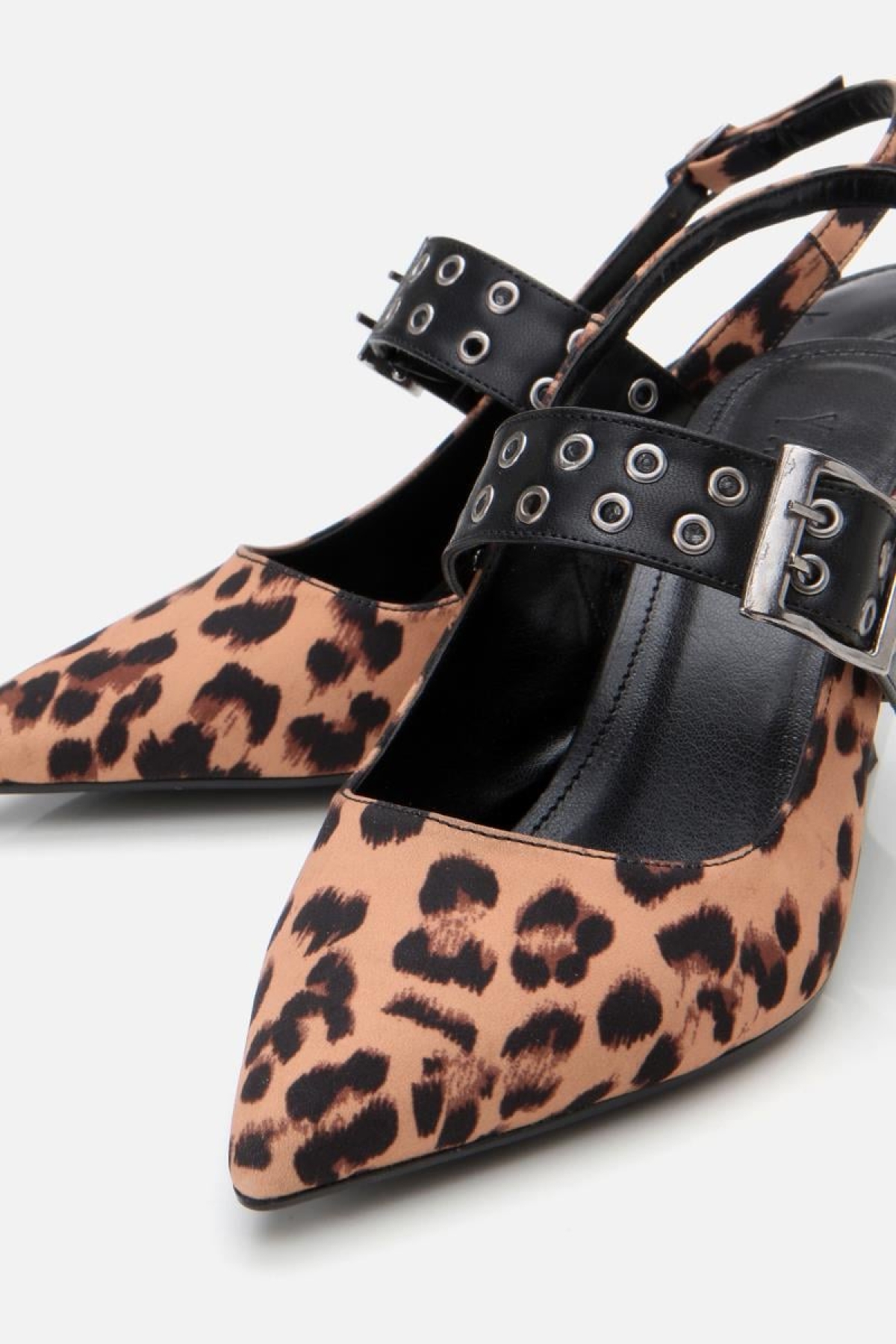 Kadın Taba Leopar Desenli Kemerli Stiletto - Görsel 11