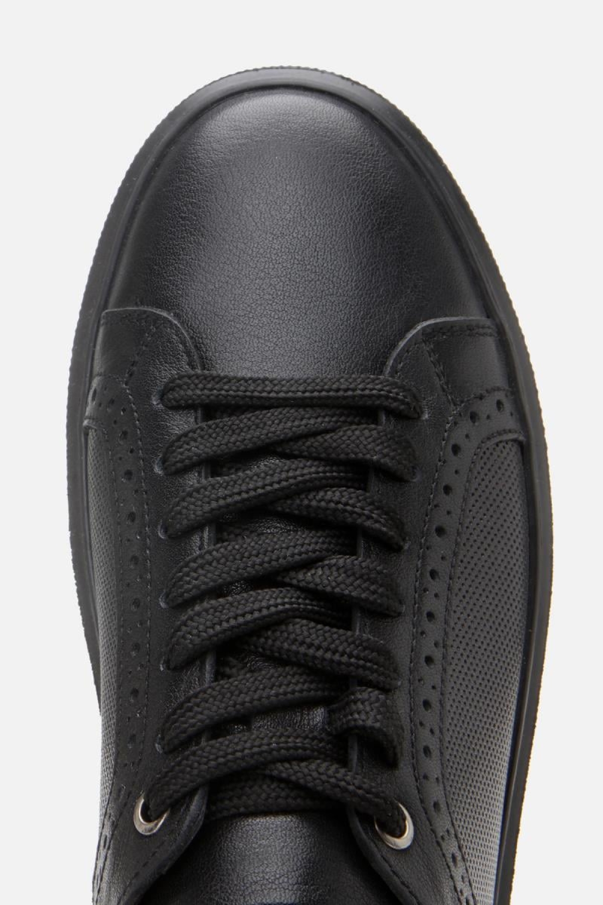 Erkek Deri Siyah Hafif Tabanlı Spor Ayakkabı - Görsel 6