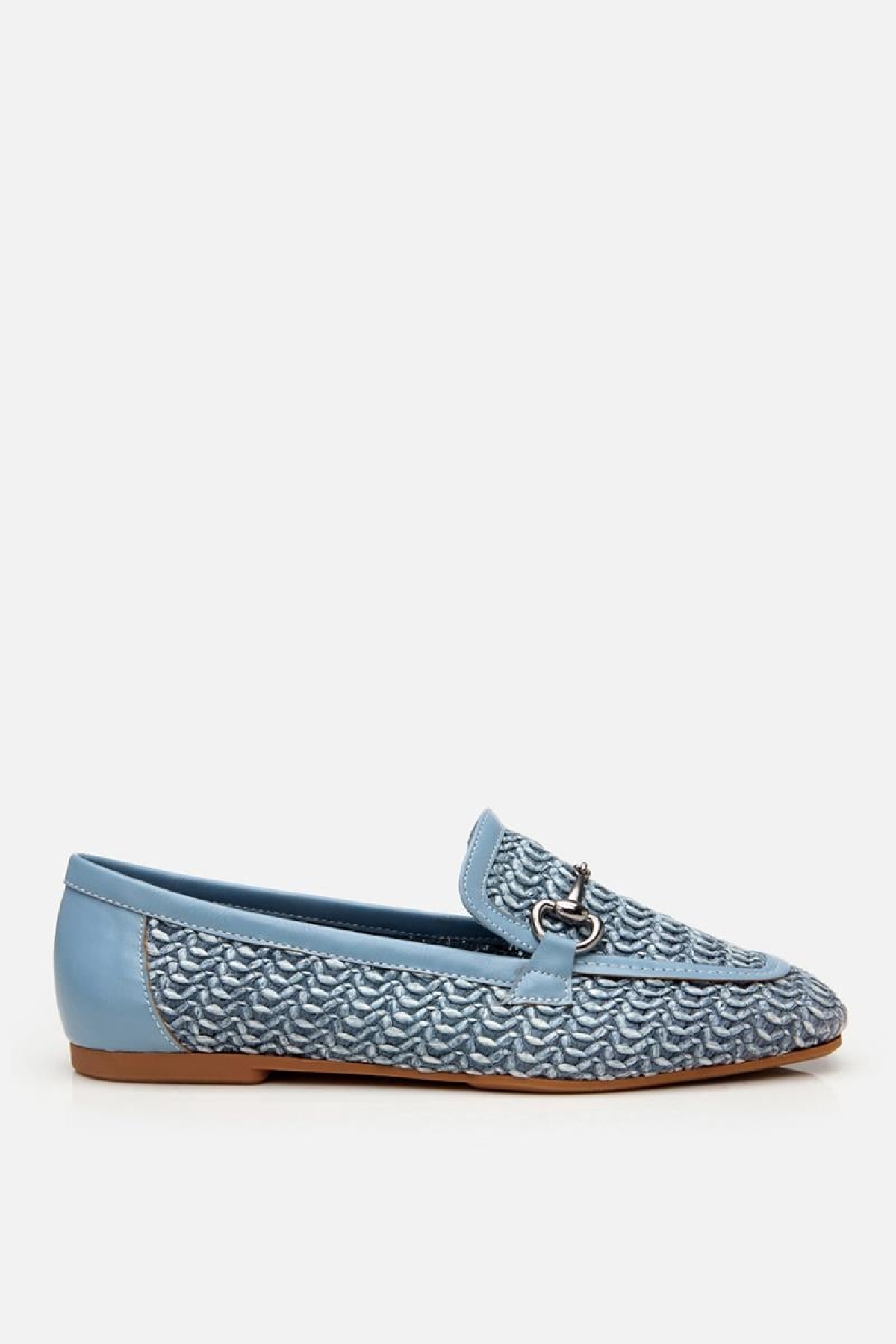 Yaya By Hotiç Yaya By Hotiç Kadın Mavi Hasır Detaylı Tokalı Loafer Casual Ayakkabı | Flo Mavi - 2. görsel