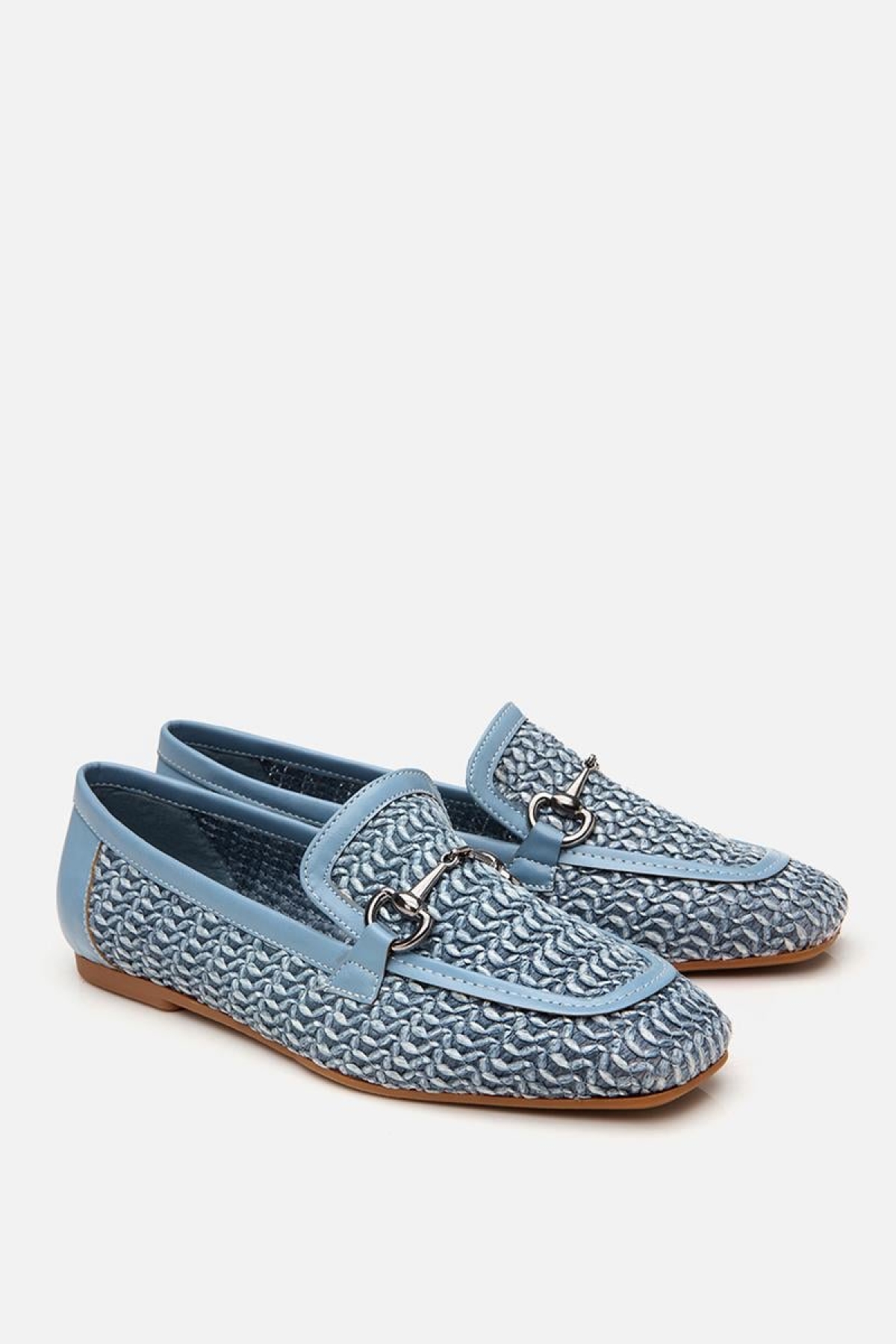 Yaya By Hotiç Yaya By Hotiç Kadın Mavi Hasır Detaylı Tokalı Loafer Casual Ayakkabı | Flo Mavi - 3. görsel