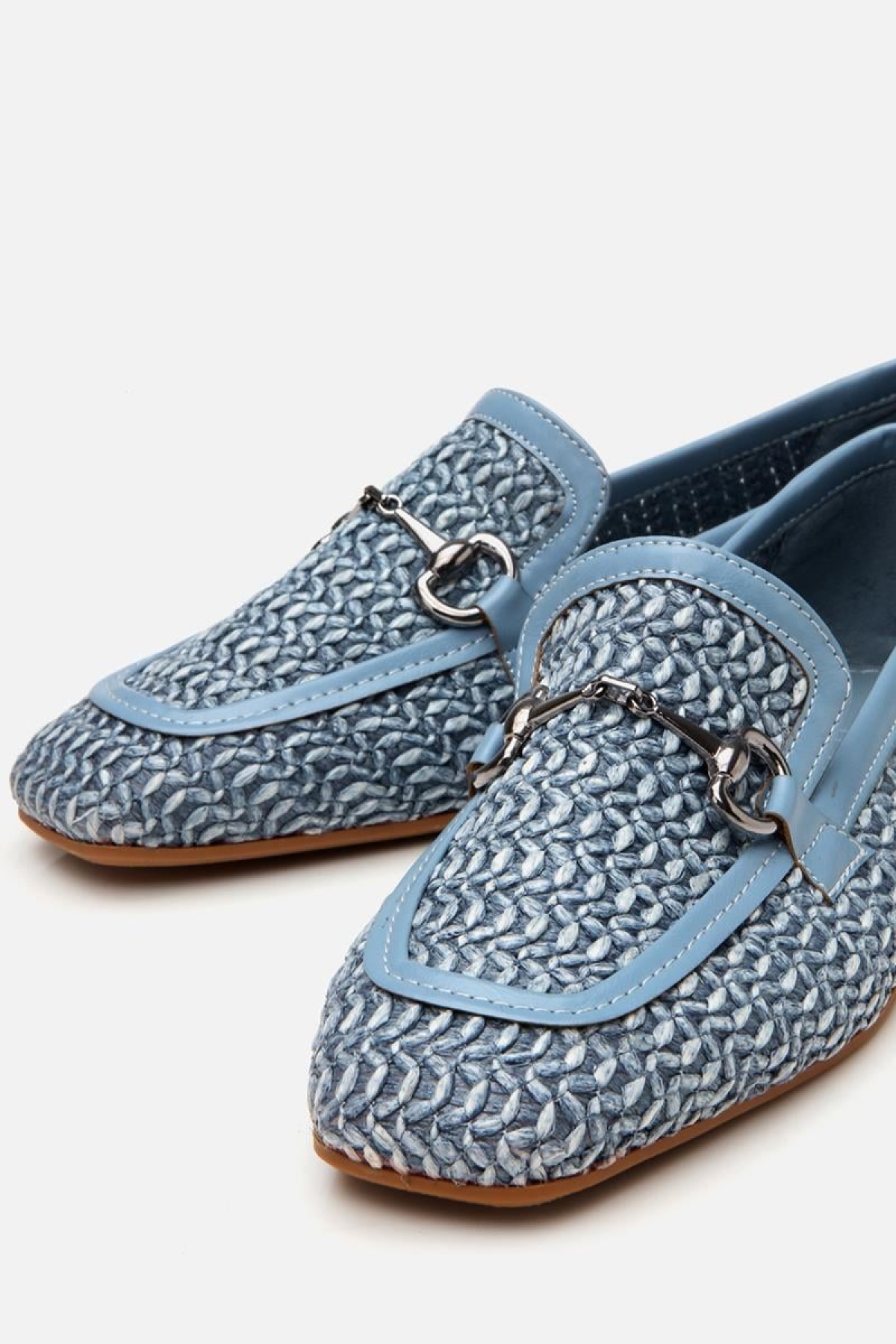 Yaya By Hotiç Yaya By Hotiç Kadın Mavi Hasır Detaylı Tokalı Loafer Casual Ayakkabı | Flo Mavi - 4. görsel