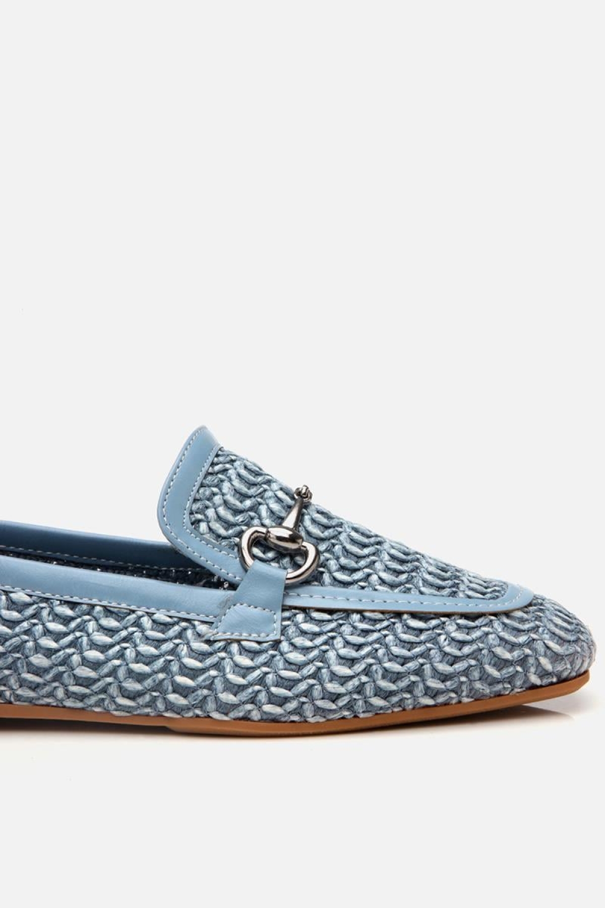 Yaya By Hotiç Yaya By Hotiç Kadın Mavi Hasır Detaylı Tokalı Loafer Casual Ayakkabı | Flo Mavi - 7. görsel