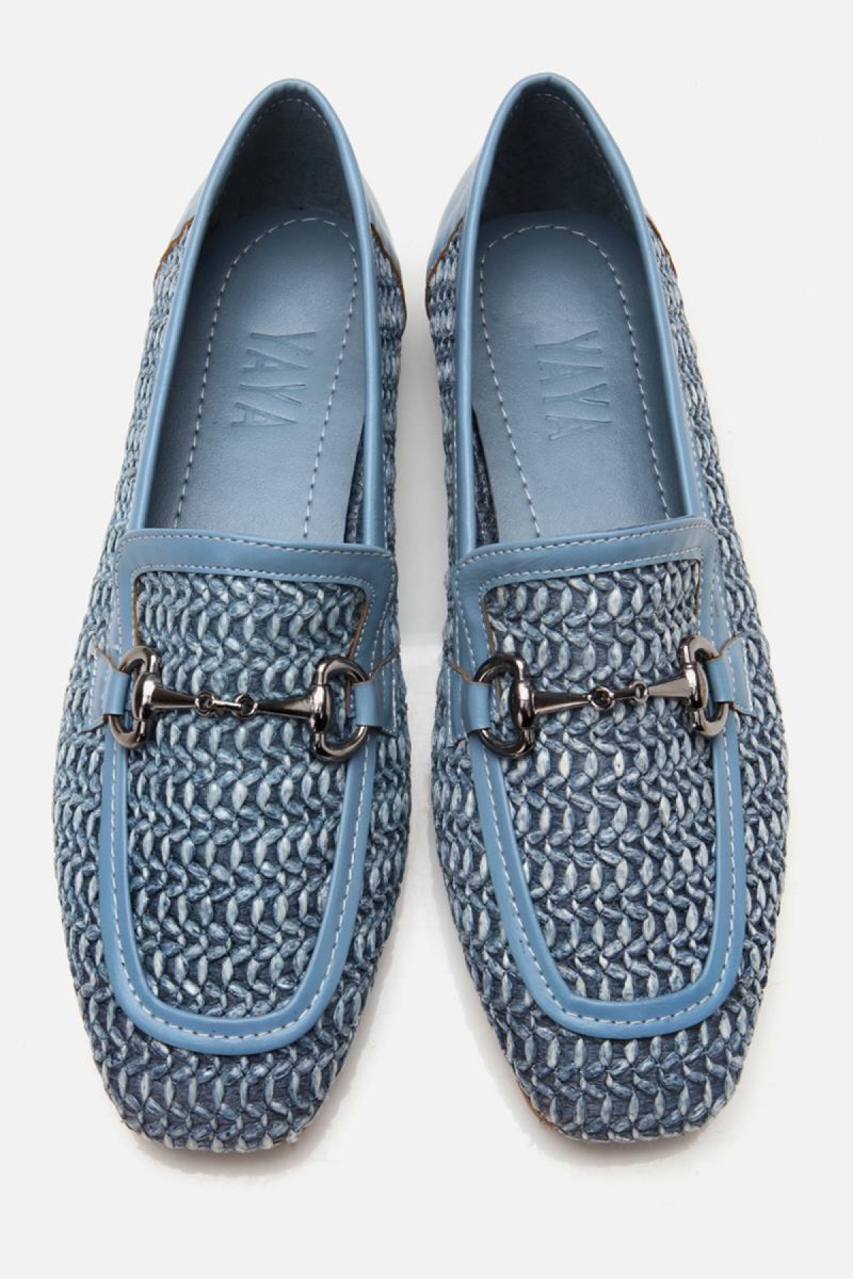 Yaya By Hotiç Yaya By Hotiç Kadın Mavi Hasır Detaylı Tokalı Loafer Casual Ayakkabı | Flo Mavi - 8. görsel
