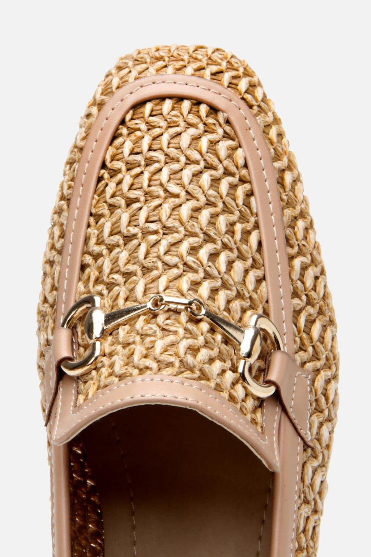 Kadın Bej Hasır Detaylı Tokalı Loafer - Görsel 5
