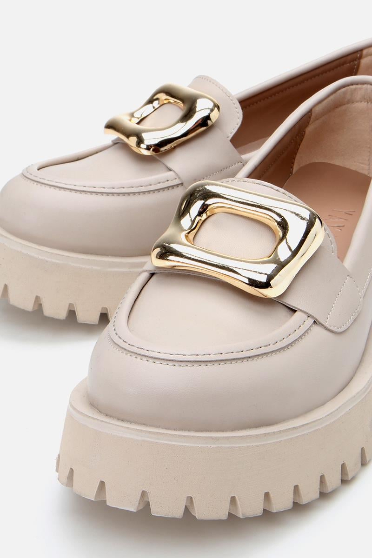 Kadın Bej Tokalı Günlük Loafer - Görsel 4