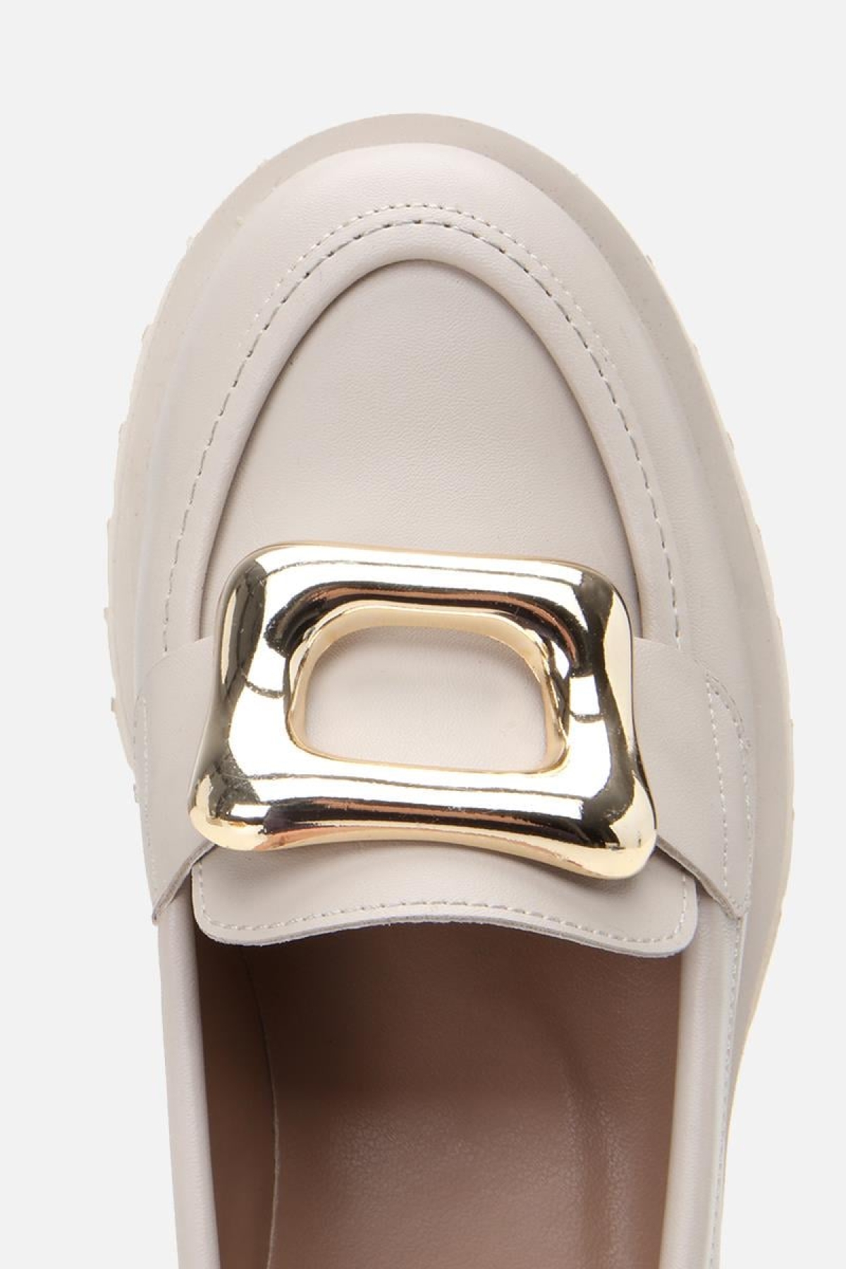 Kadın Bej Tokalı Günlük Loafer - Görsel 5