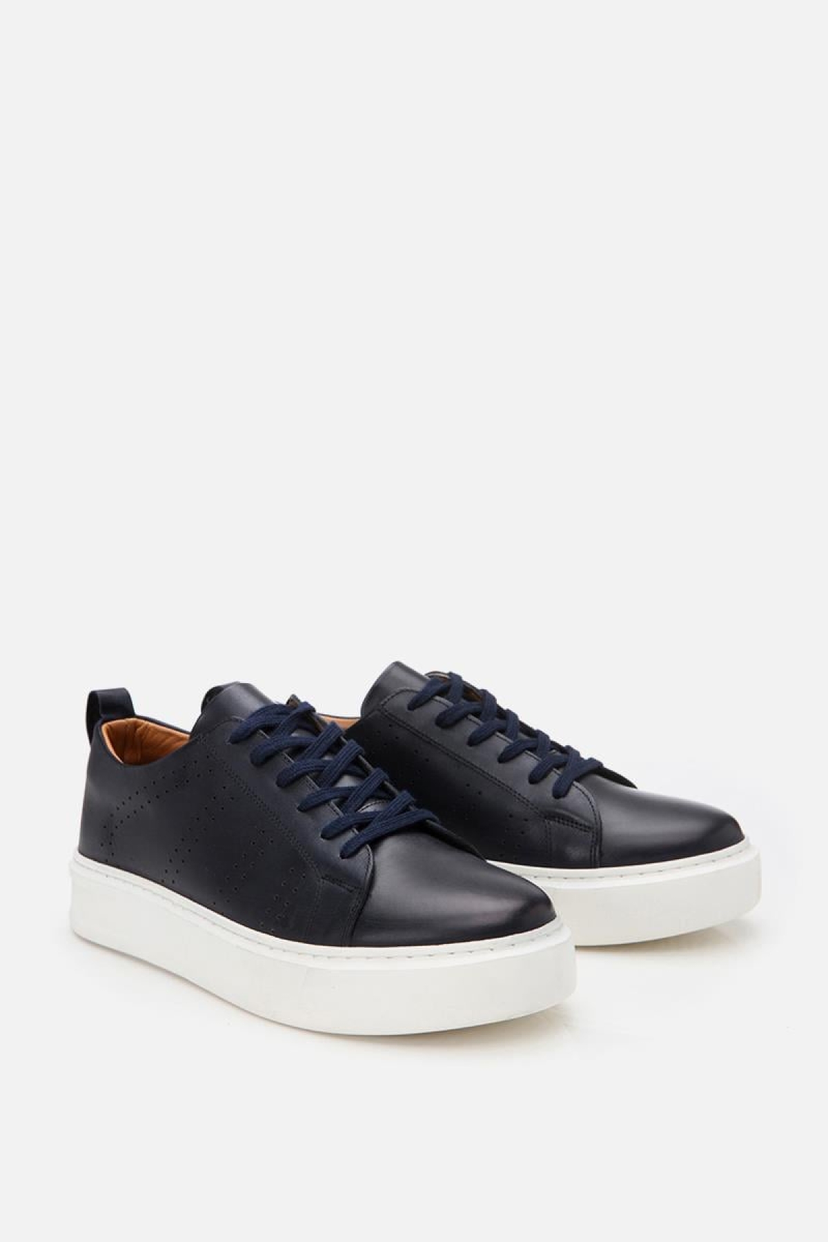 Erkek Deri Lacivert Hafif Tabanlı Spor Ayakkabı - Görsel 7