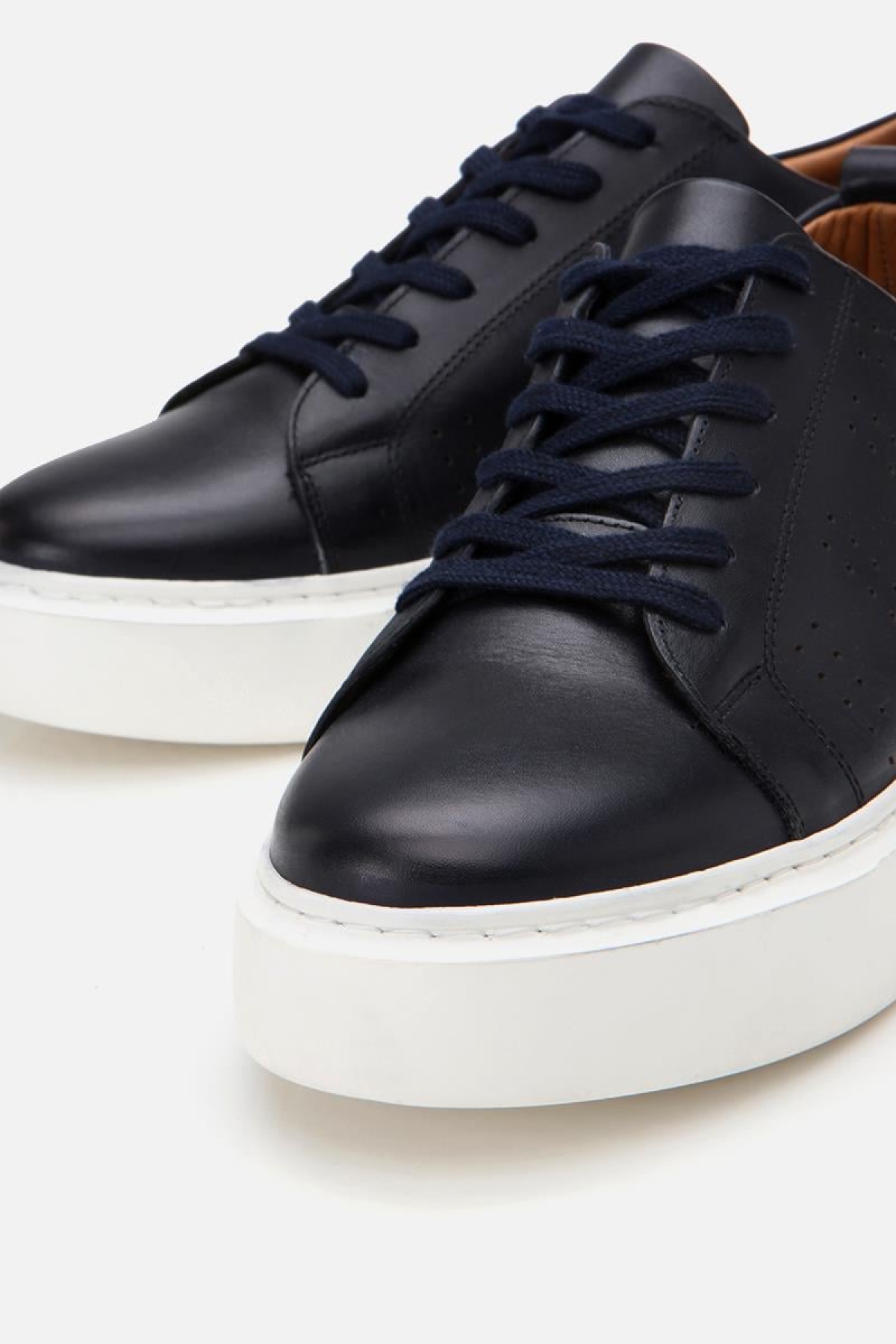 Erkek Deri Lacivert Hafif Tabanlı Spor Ayakkabı - Görsel 8
