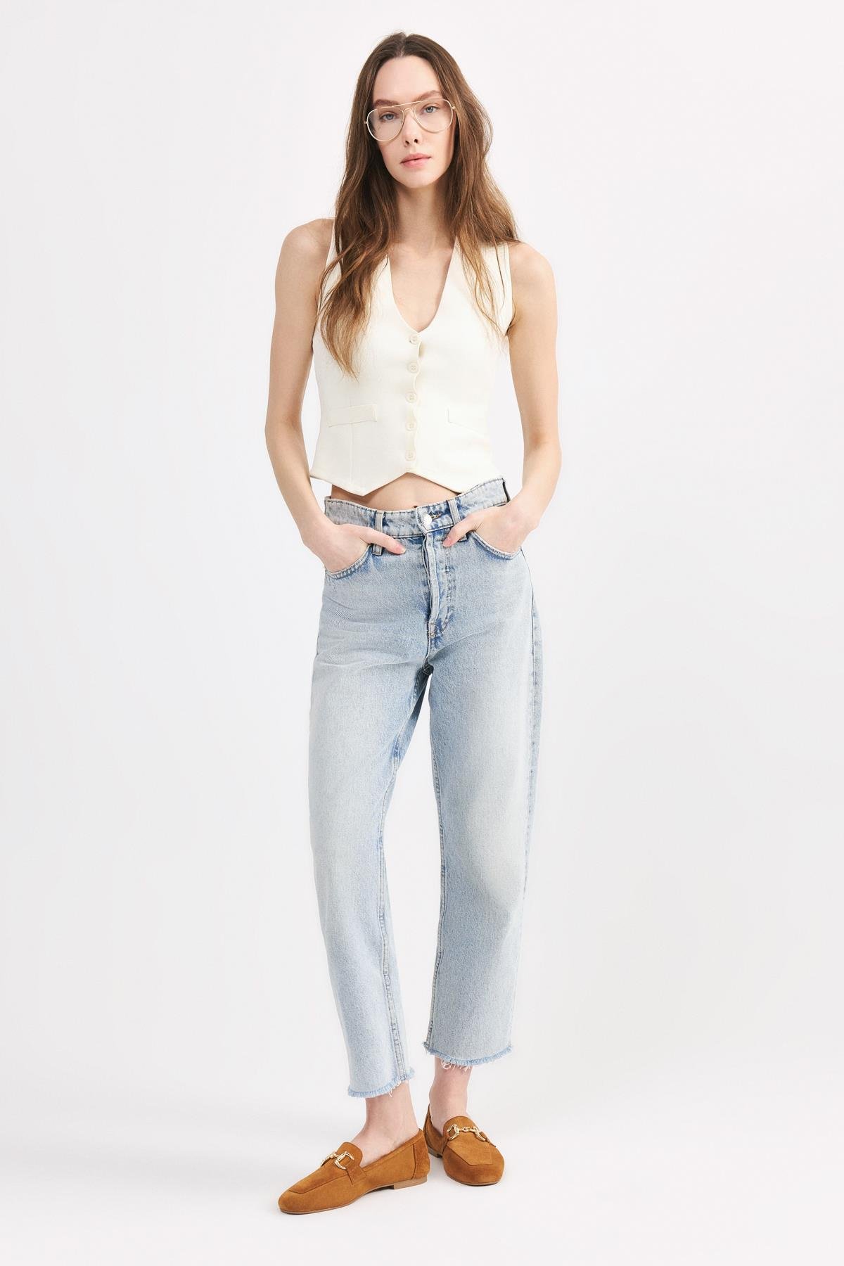 Kadın Deri Taba Tokalı Loafer - Görsel 4