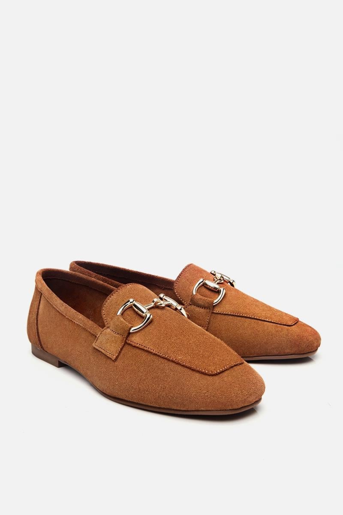 Kadın Deri Taba Tokalı Loafer - Görsel 6