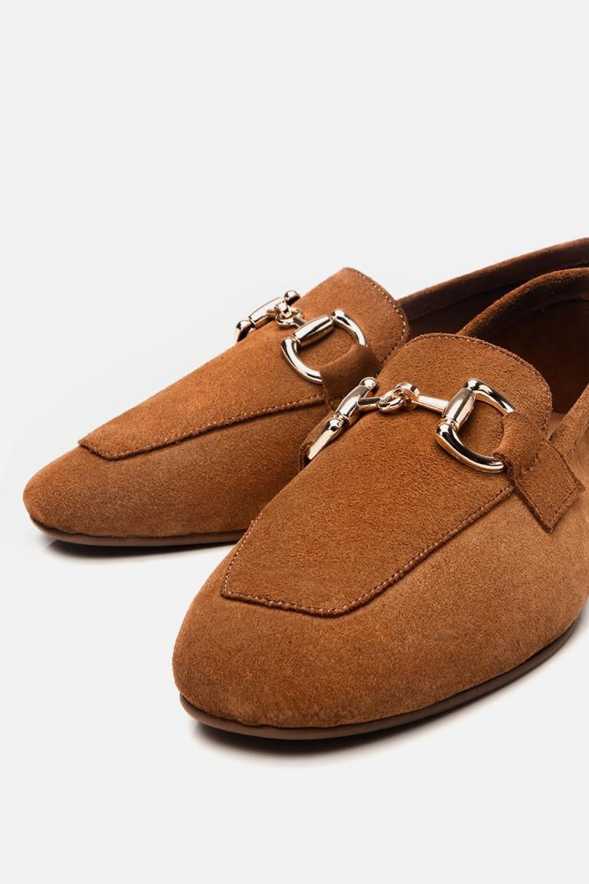 Kadın Deri Taba Tokalı Loafer - Görsel 7