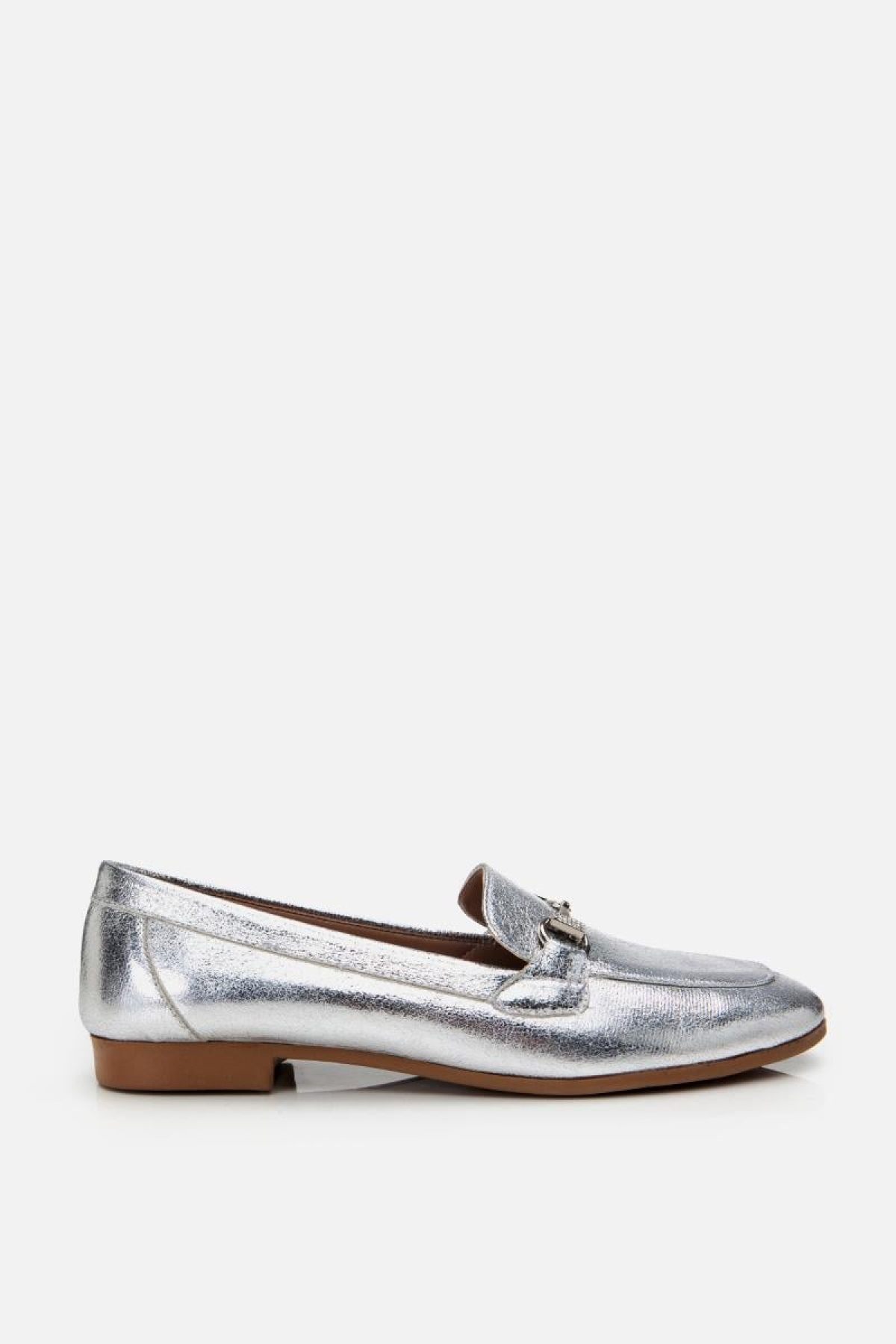 Kadın Lame Tokalı Şık Klasik Loafer - Görsel 5