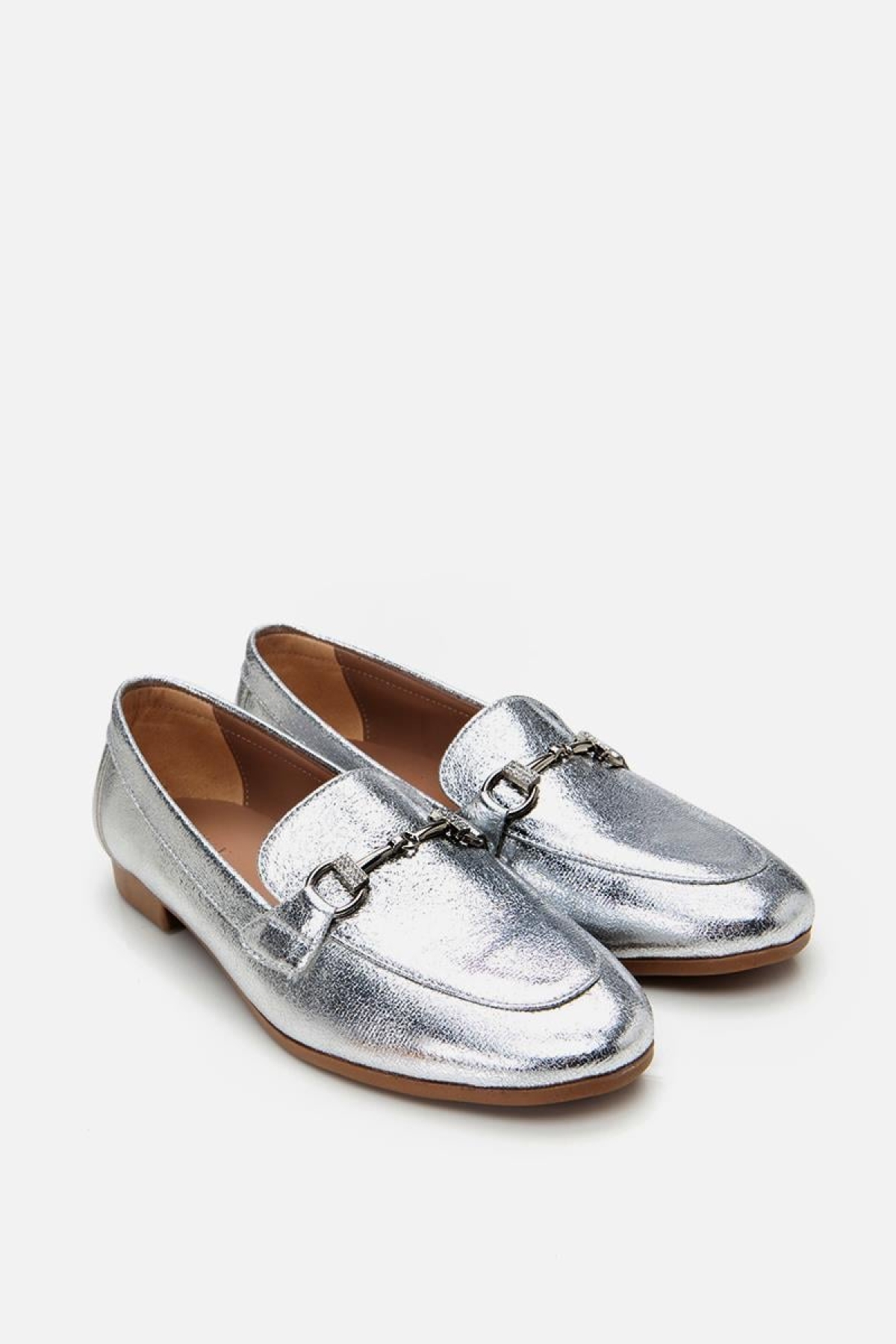 Kadın Lame Tokalı Şık Klasik Loafer - Görsel 6