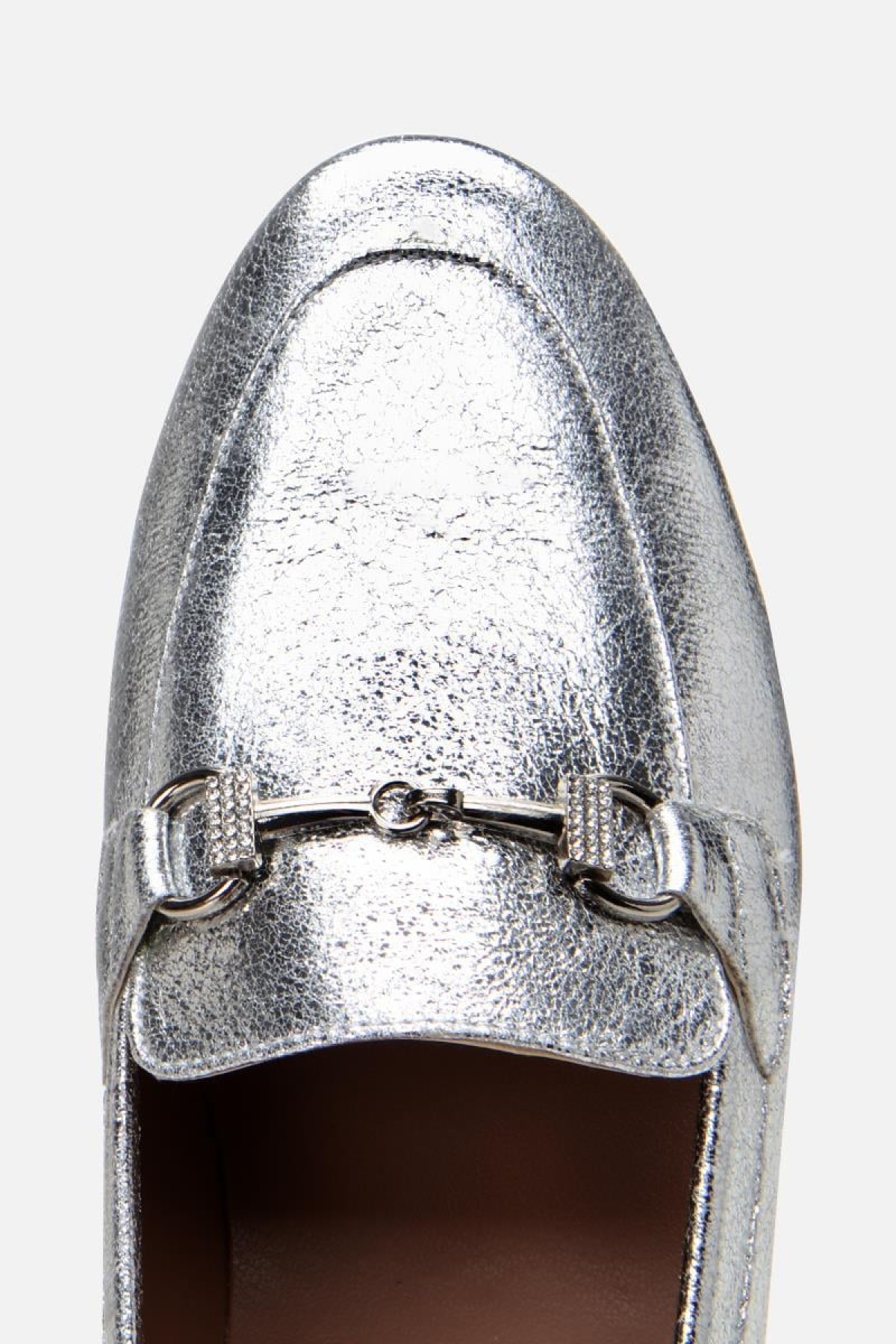 Kadın Lame Tokalı Şık Klasik Loafer - Görsel 8