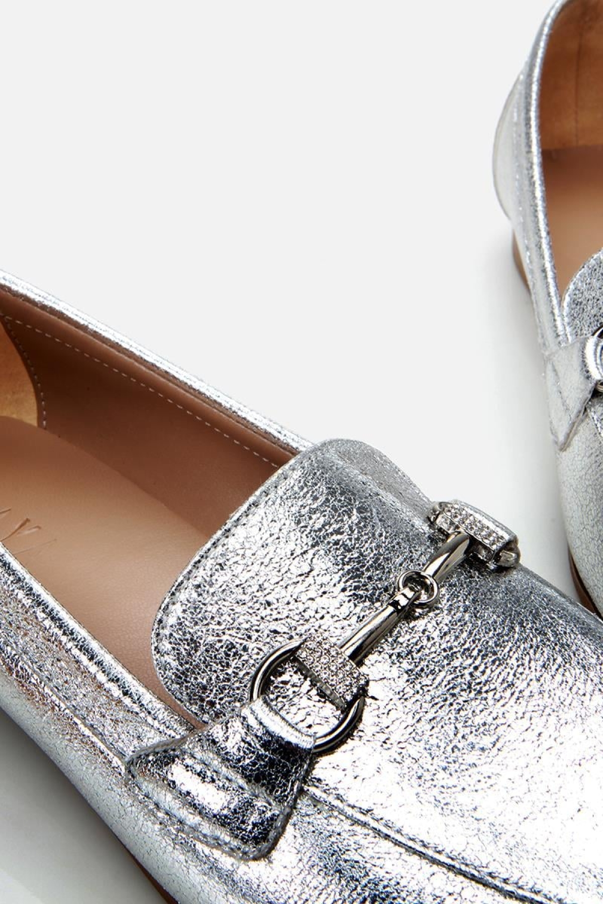 Kadın Lame Tokalı Şık Klasik Loafer - Görsel 9