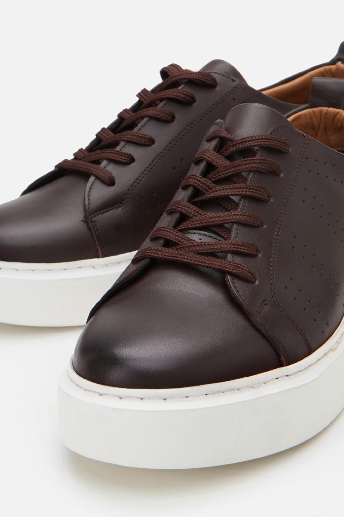 Erkek Deri Kahverengi Hafif Tabanlı Spor Ayakkabı - Görsel 6