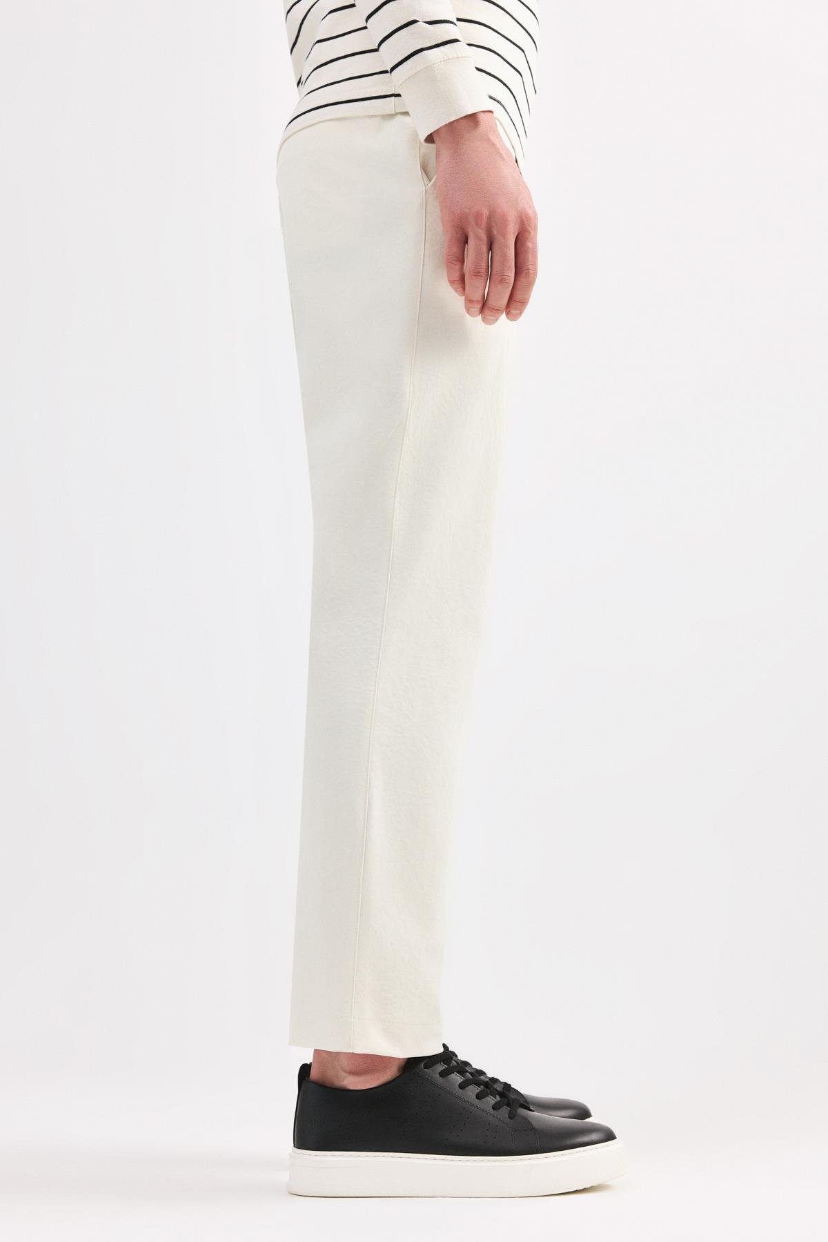 Erkek Deri Siyah Hafif Tabanlı Spor Ayakkabı - Görsel 3