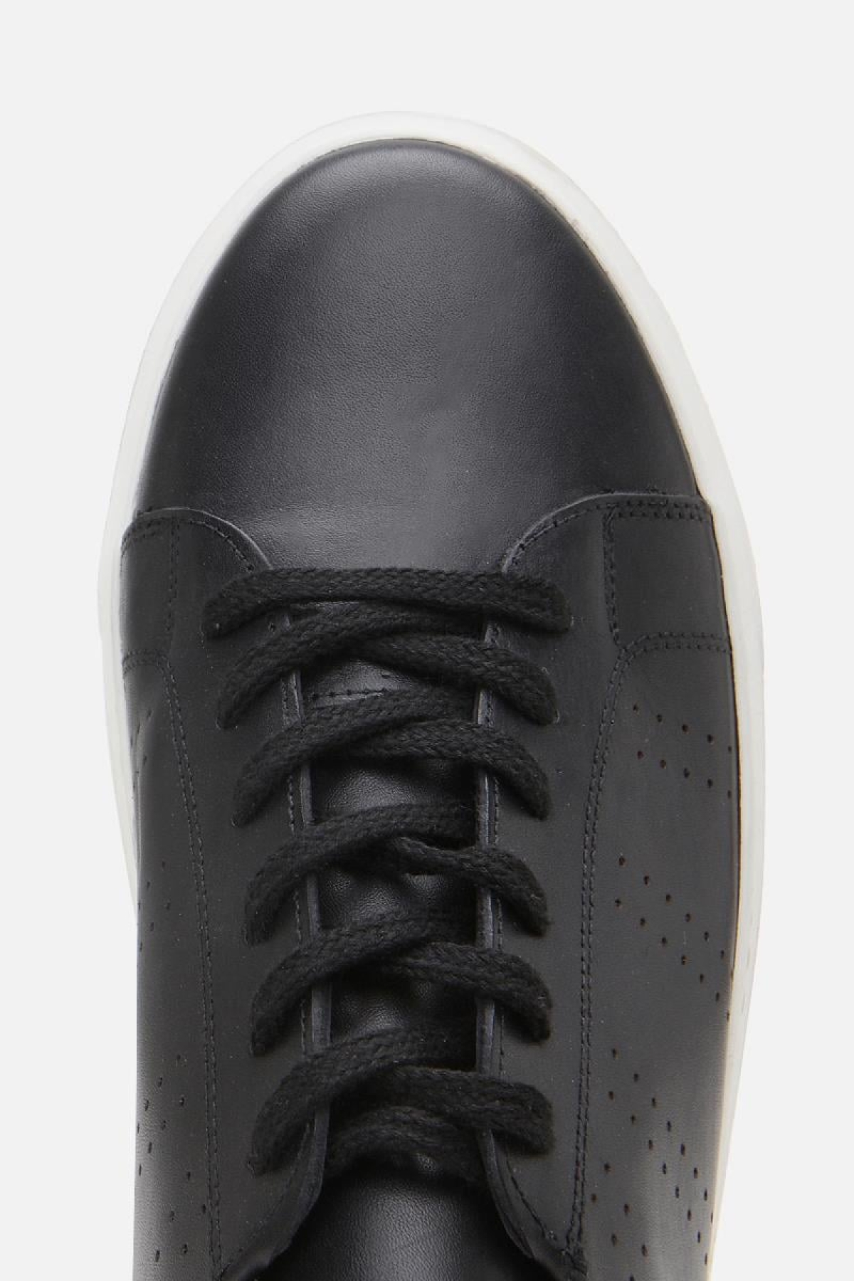 Erkek Deri Siyah Hafif Tabanlı Spor Ayakkabı - Görsel 7