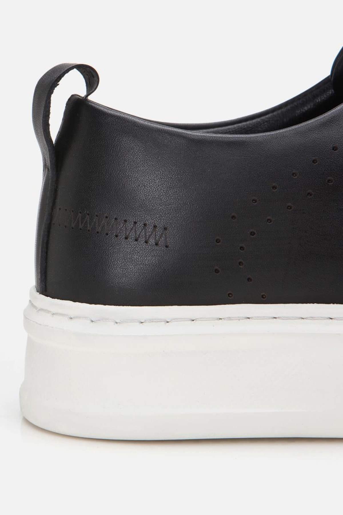 Erkek Deri Siyah Hafif Tabanlı Spor Ayakkabı - Görsel 8