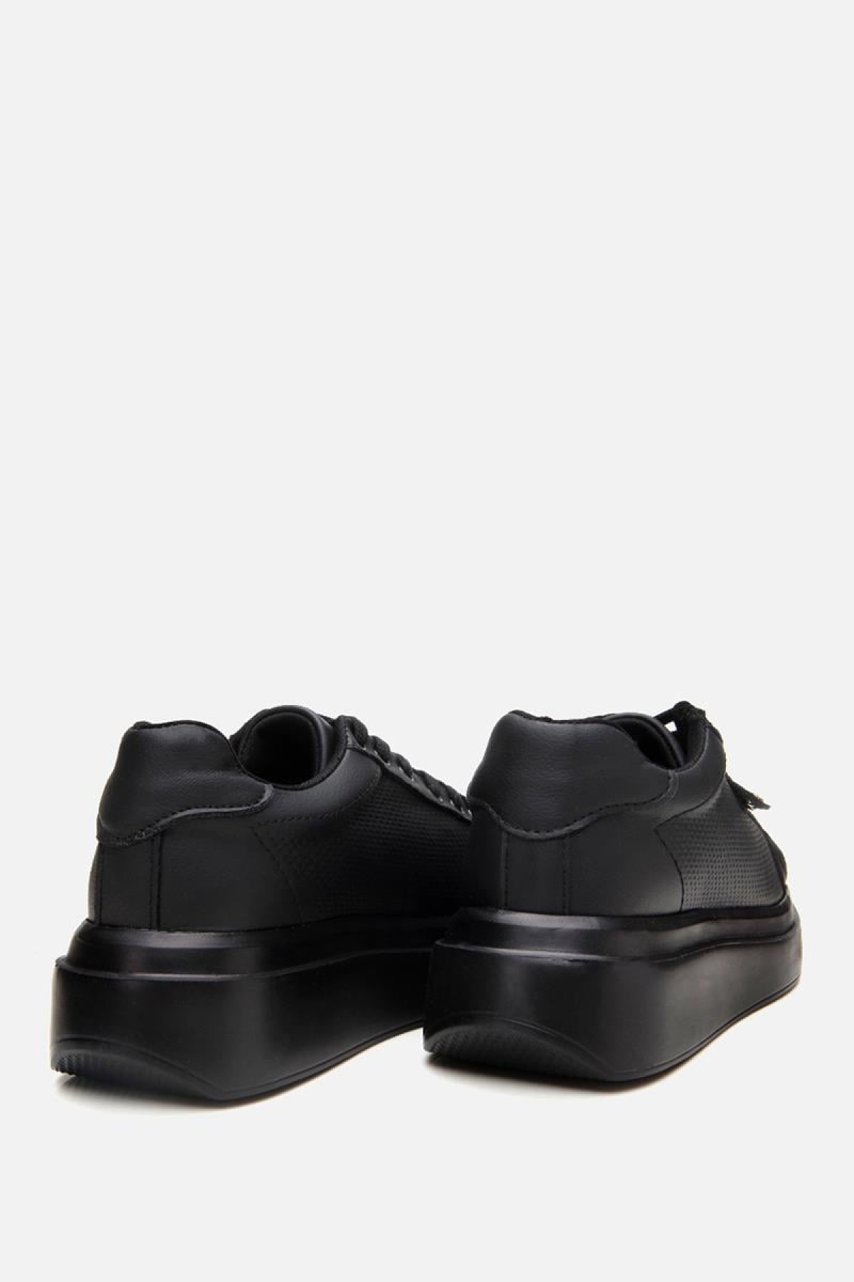 Kadın Siyah Kalın Tabanlı Spor Ayakkabı - Görsel 7