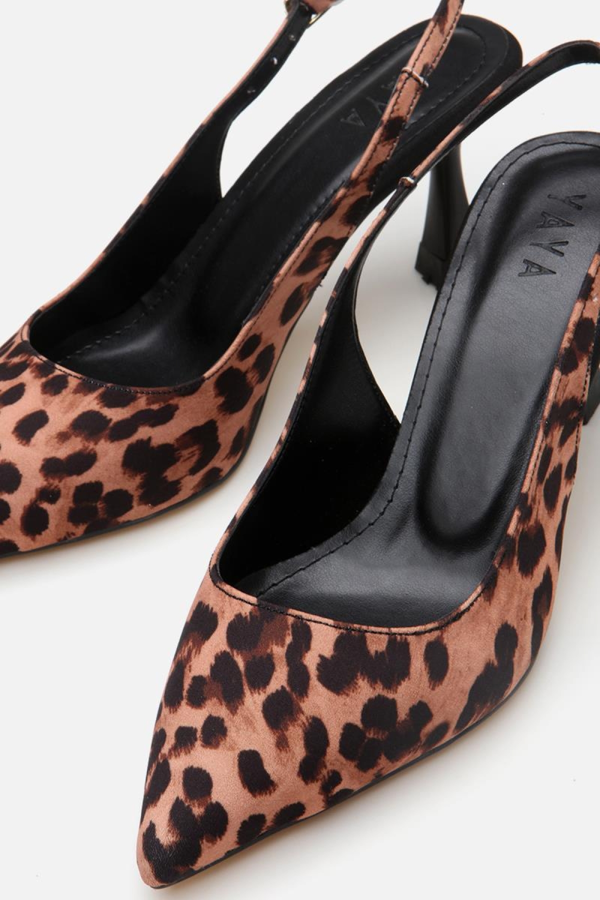 Kadın Taba Leopar Desenli Ayarlanabilir Tokalı Stiletto - Görsel 6