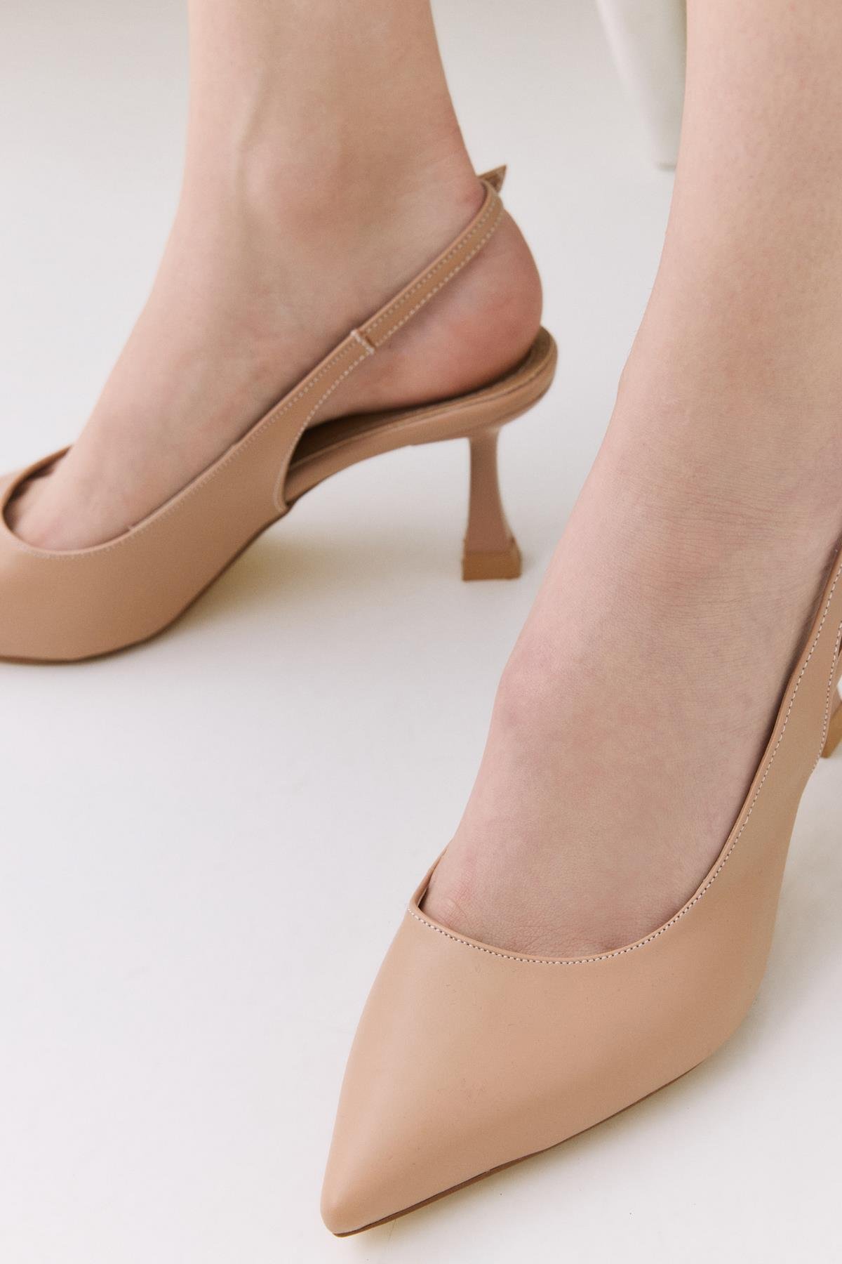 Kadın Pudra Ayarlanabilir Tokalı Stiletto - Görsel 3