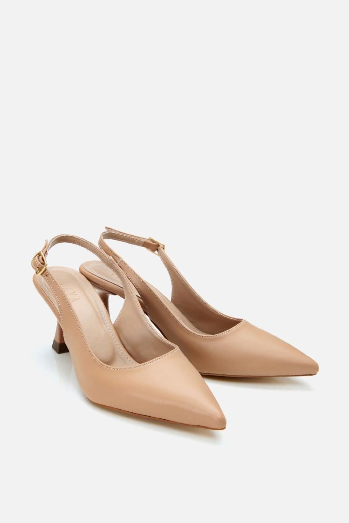 Kadın Pudra Ayarlanabilir Tokalı Stiletto - Görsel 6