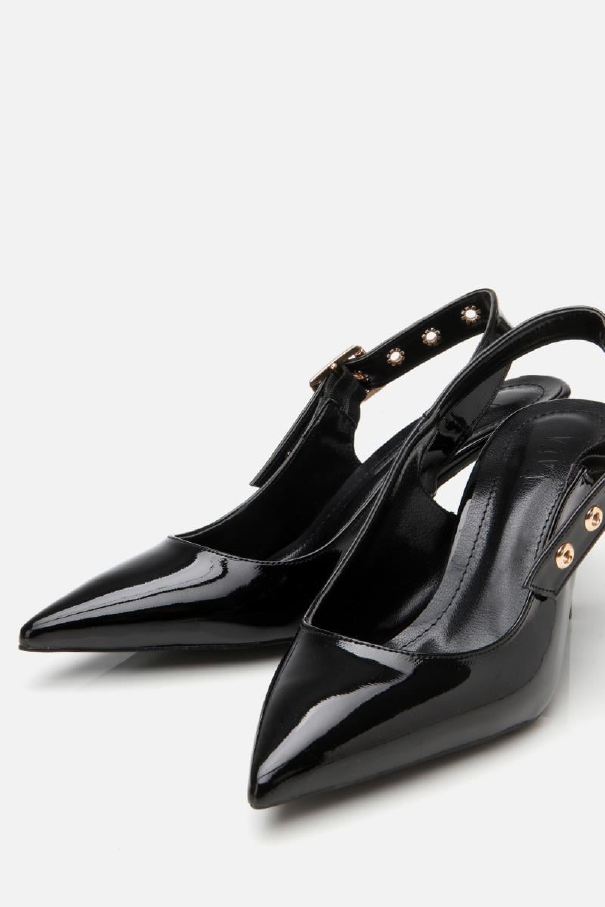 Kadın Rugan Siyah Kemerli Stiletto - Görsel 7
