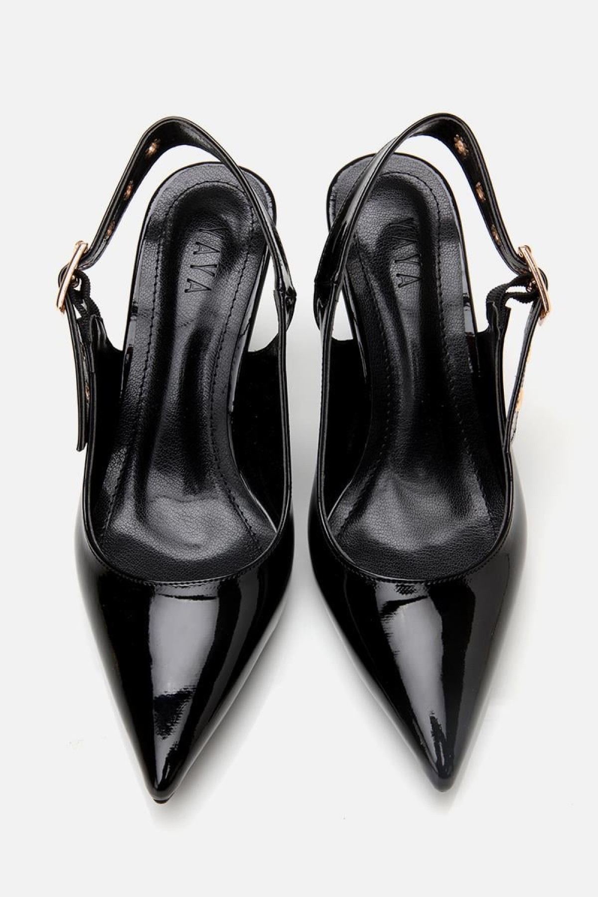 Kadın Rugan Siyah Kemerli Stiletto - Görsel 9