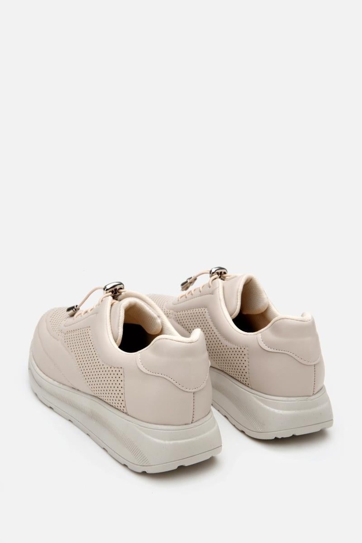 Kadın Bej Kalın Tabanlı Spor Ayakkabı - Görsel 6