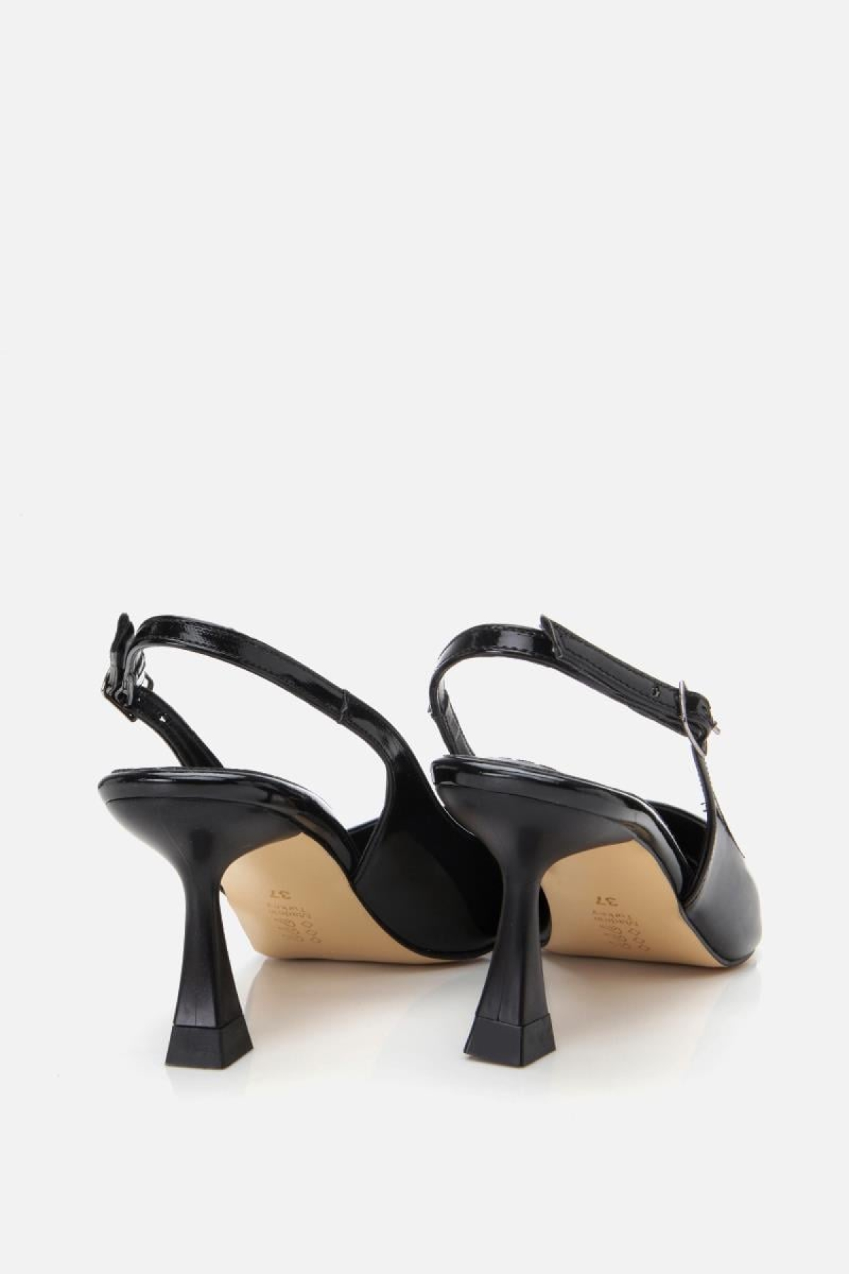 Kadın Siyah Ayarlanabilir Tokalı Stiletto - Görsel 10