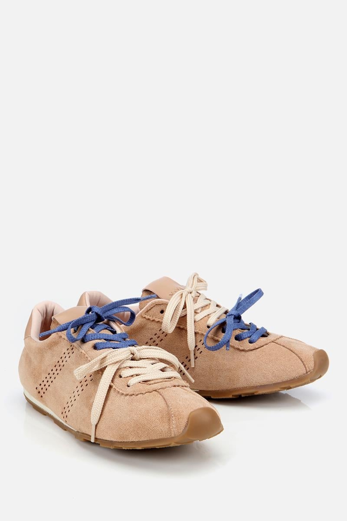 Kadın Süet Bej Spor Ayakkabı - Görsel 3