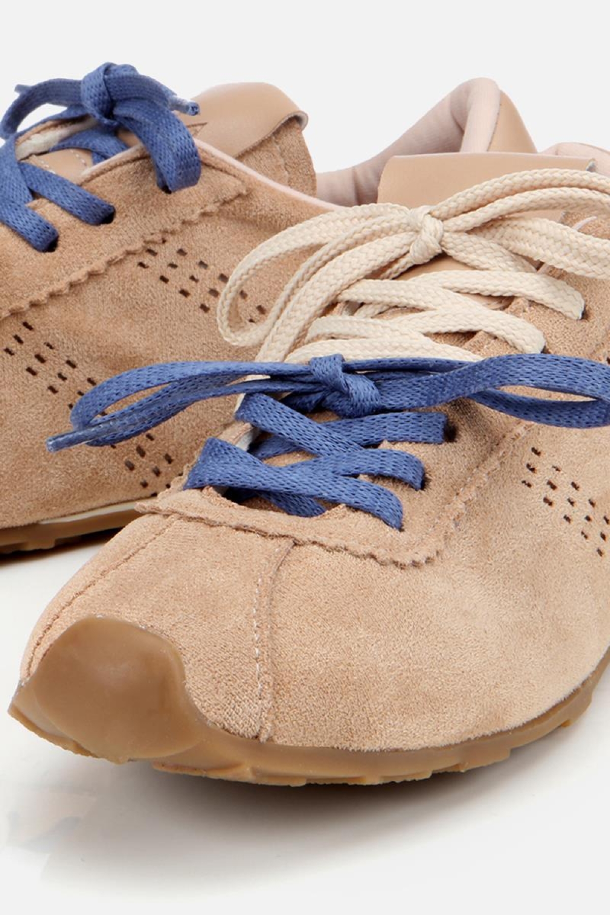 Kadın Süet Bej Spor Ayakkabı - Görsel 4