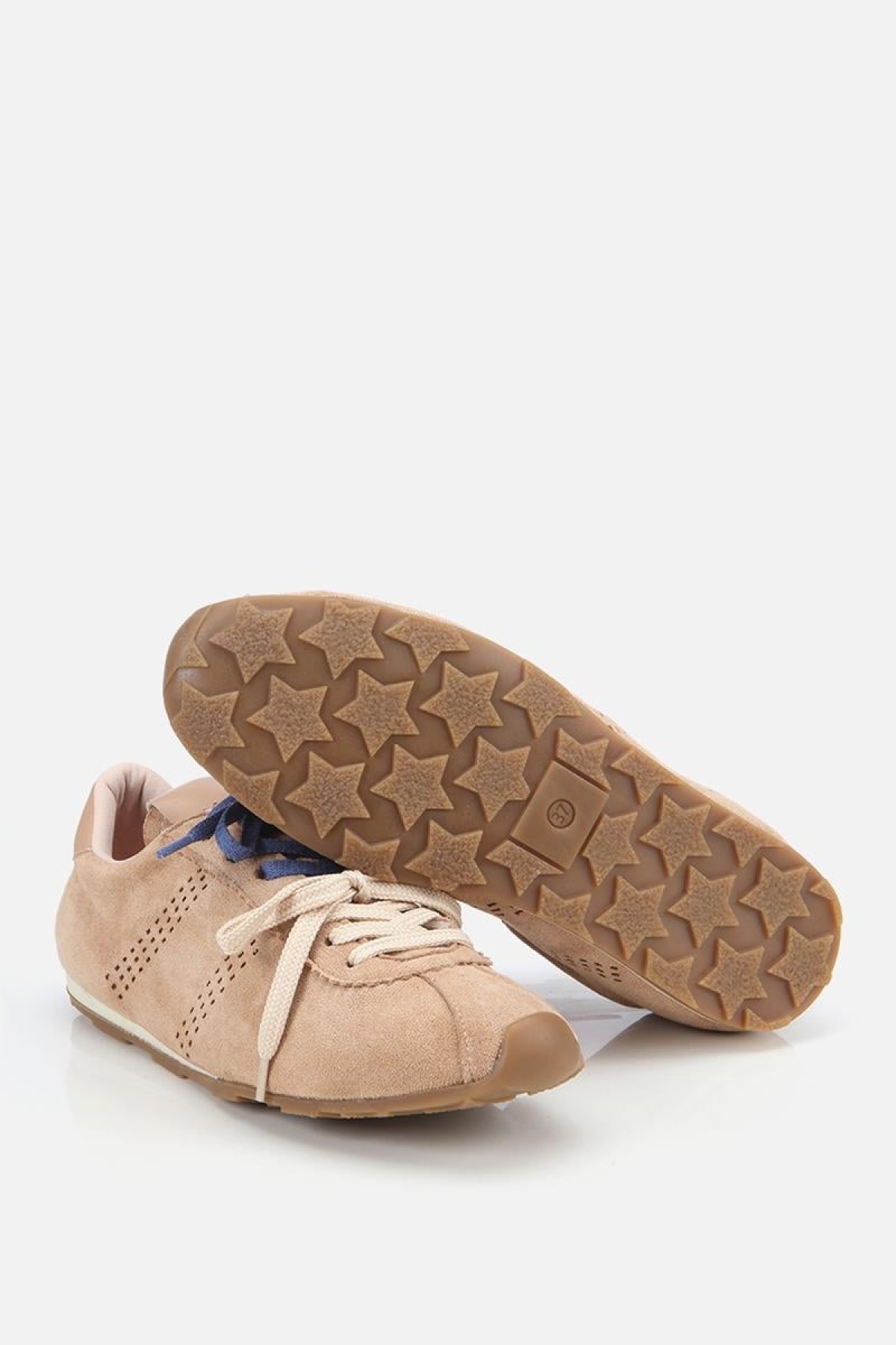 Kadın Süet Bej Spor Ayakkabı - Görsel 7