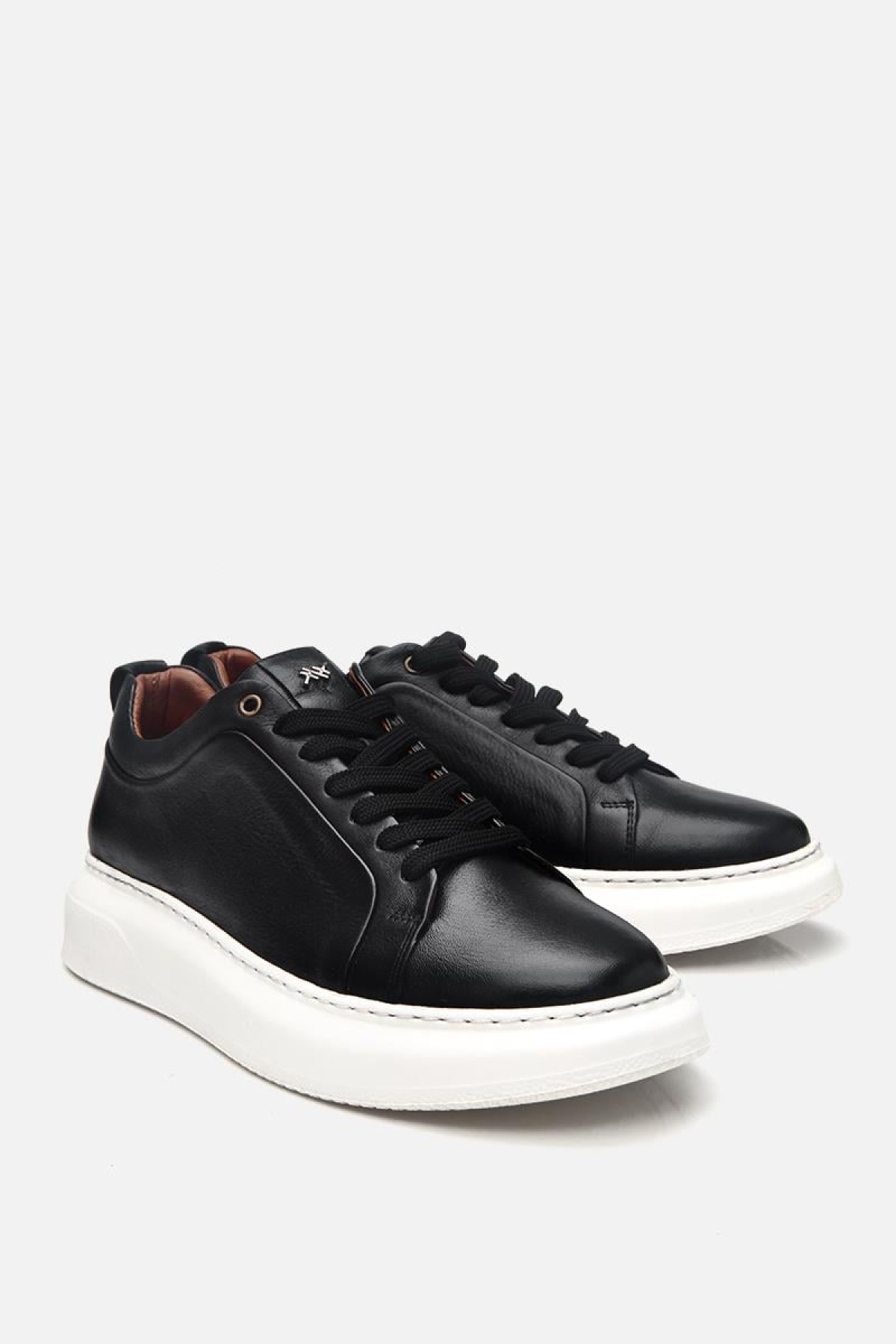 Erkek Deri Siyah Hafif Tabanlı Spor Ayakkabı - Görsel 6
