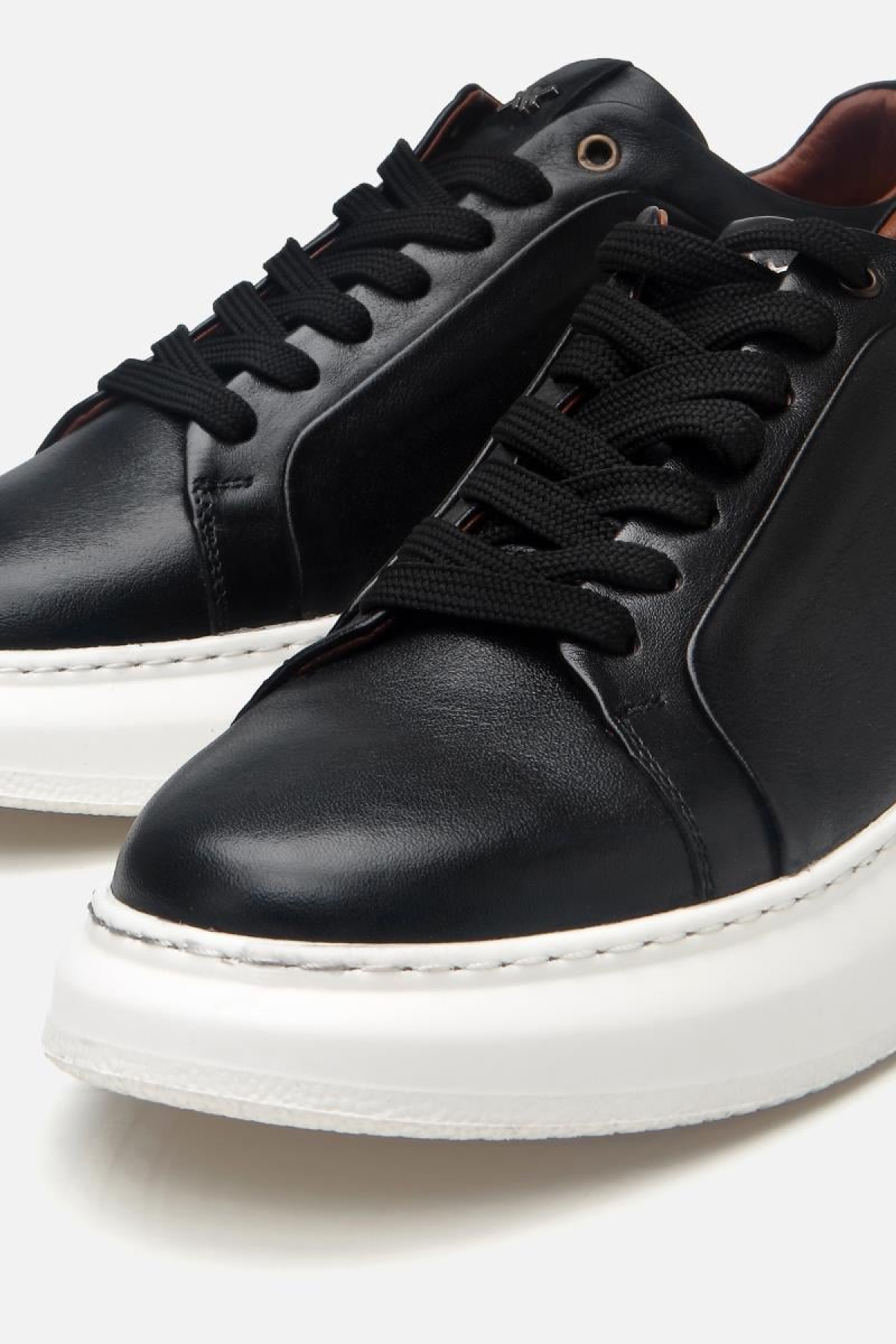 Erkek Deri Siyah Hafif Tabanlı Spor Ayakkabı - Görsel 7