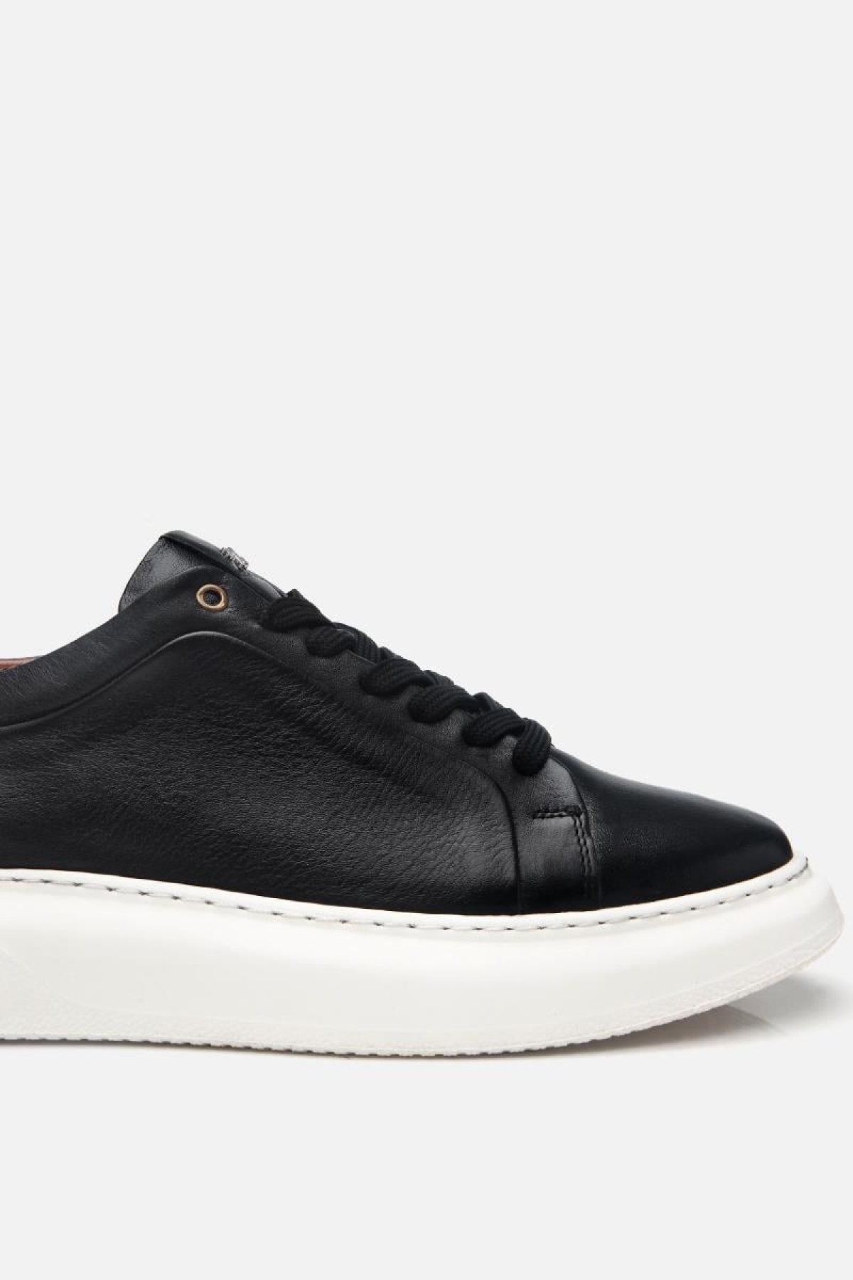 Erkek Deri Siyah Hafif Tabanlı Spor Ayakkabı - Görsel 11