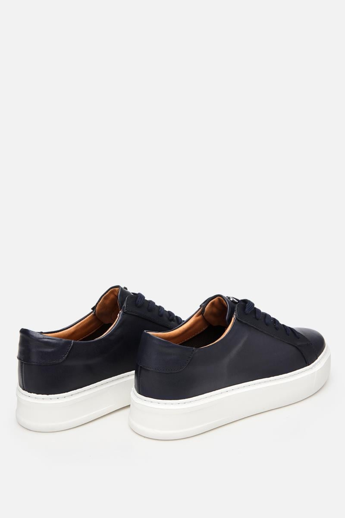 Erkek Deri Lacivert Hafif Tabanlı Spor Ayakkabı - Görsel 6