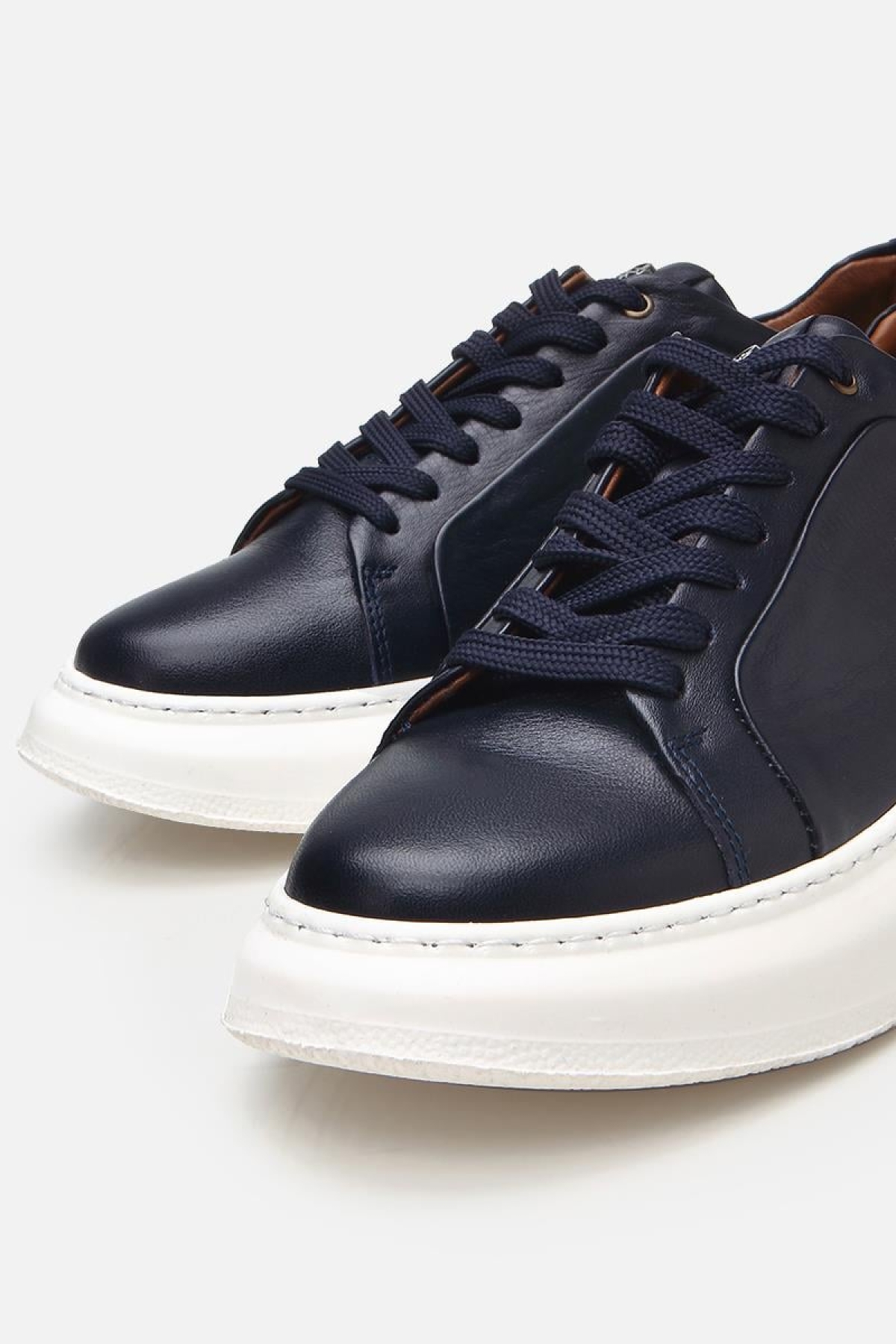 Erkek Deri Lacivert Hafif Tabanlı Spor Ayakkabı - Görsel 7