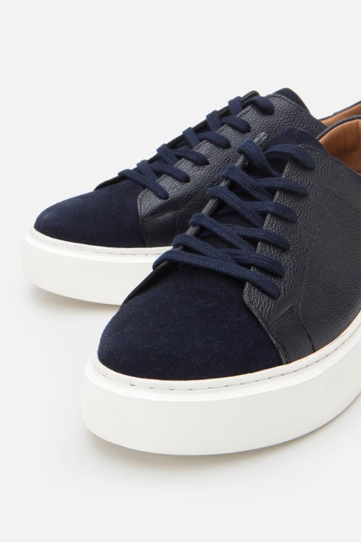Erkek Deri Lacivert Hafif Tabanlı Spor Ayakkabı - Görsel 6