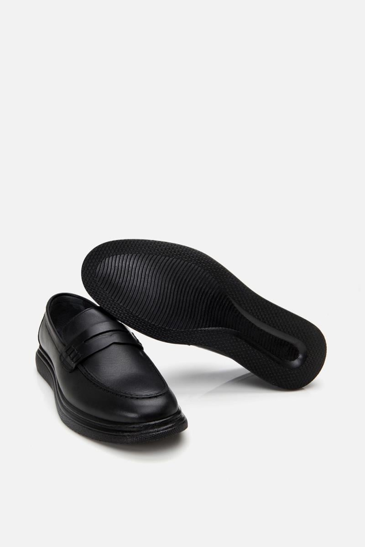 Erkek Deri Siyah Hafif Tabanlı Klasik Loafer - Görsel 8