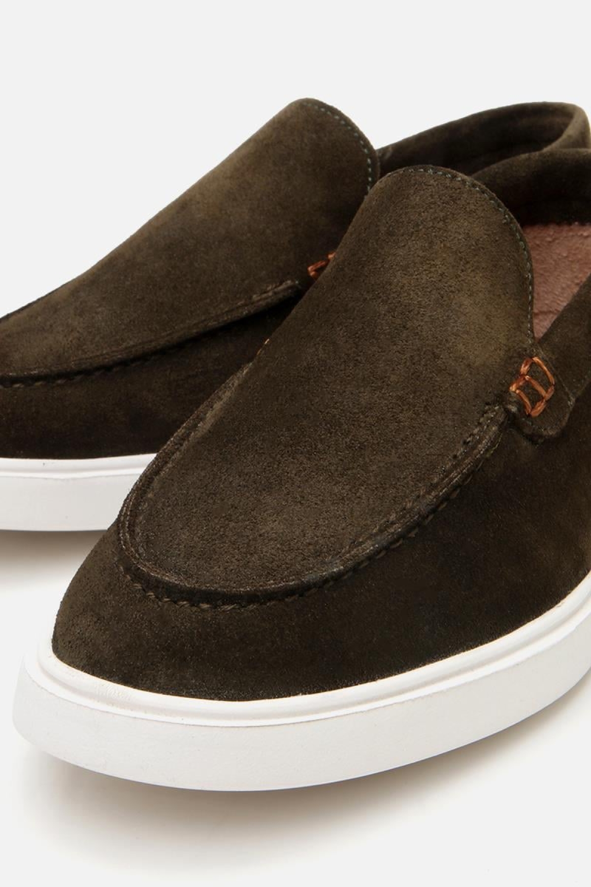Erkek Süet Deri Yeşil Hafif Tabanlı Günlük Loafer - Görsel 4