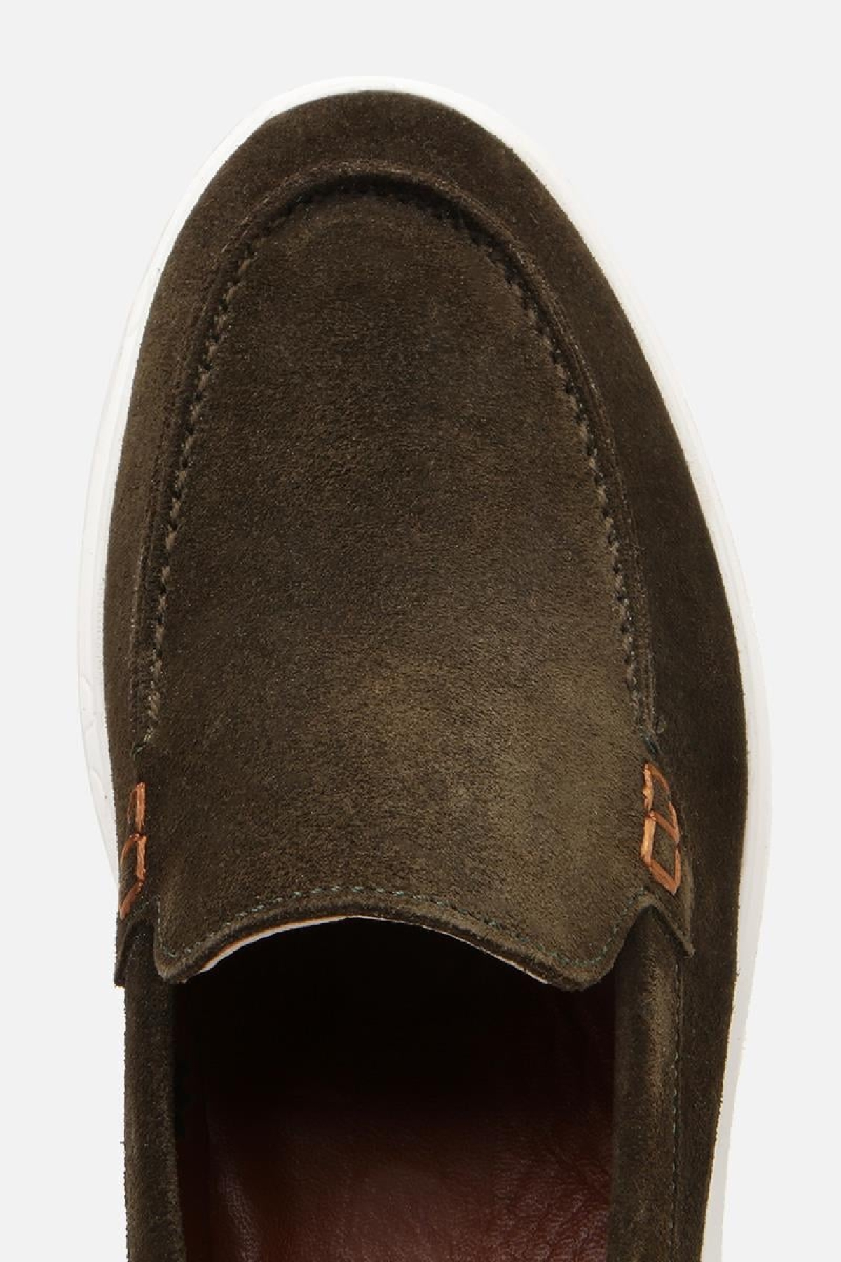 Erkek Süet Deri Yeşil Hafif Tabanlı Günlük Loafer - Görsel 5