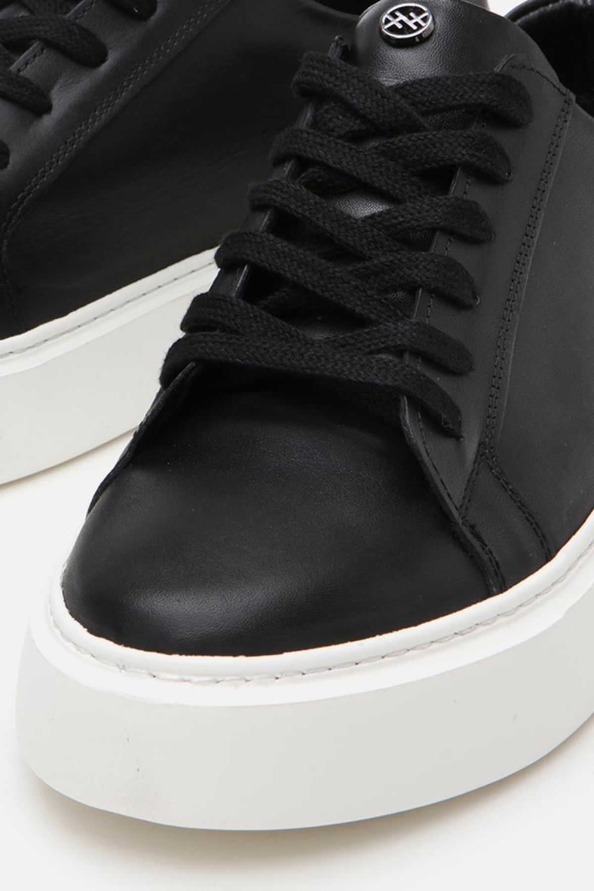 Erkek Deri Siyah Hafif Tabanlı Spor Ayakkabı - Görsel 4