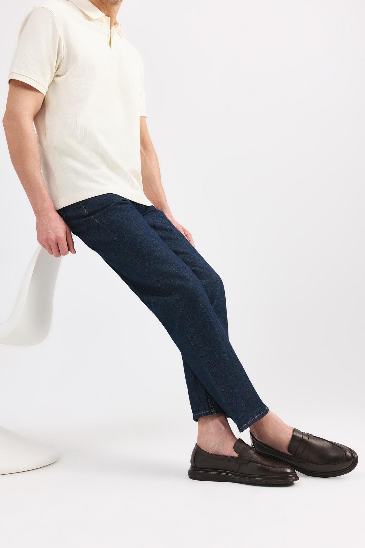 Erkek Deri Kahverengi Hafif Tabanlı Klasik Loafer - Görsel 2