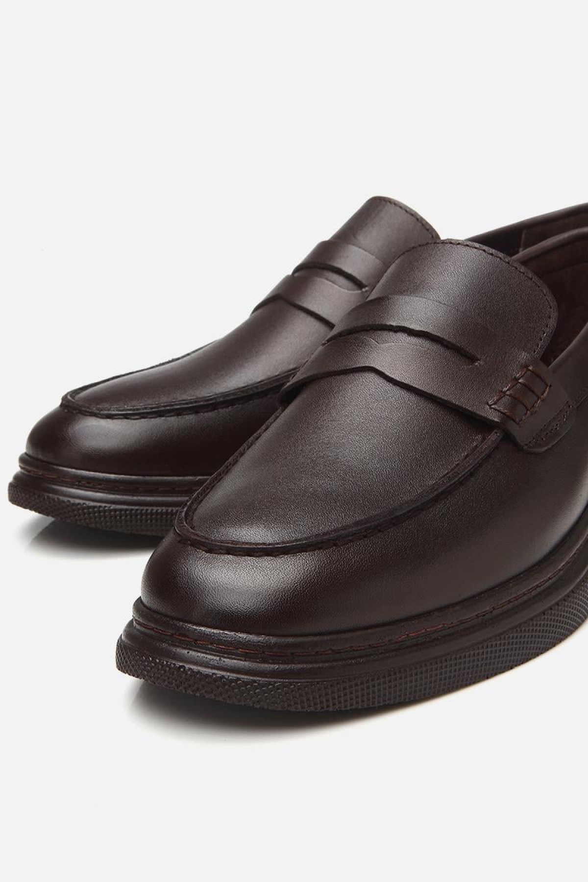 Erkek Deri Kahverengi Hafif Tabanlı Klasik Loafer - Görsel 7