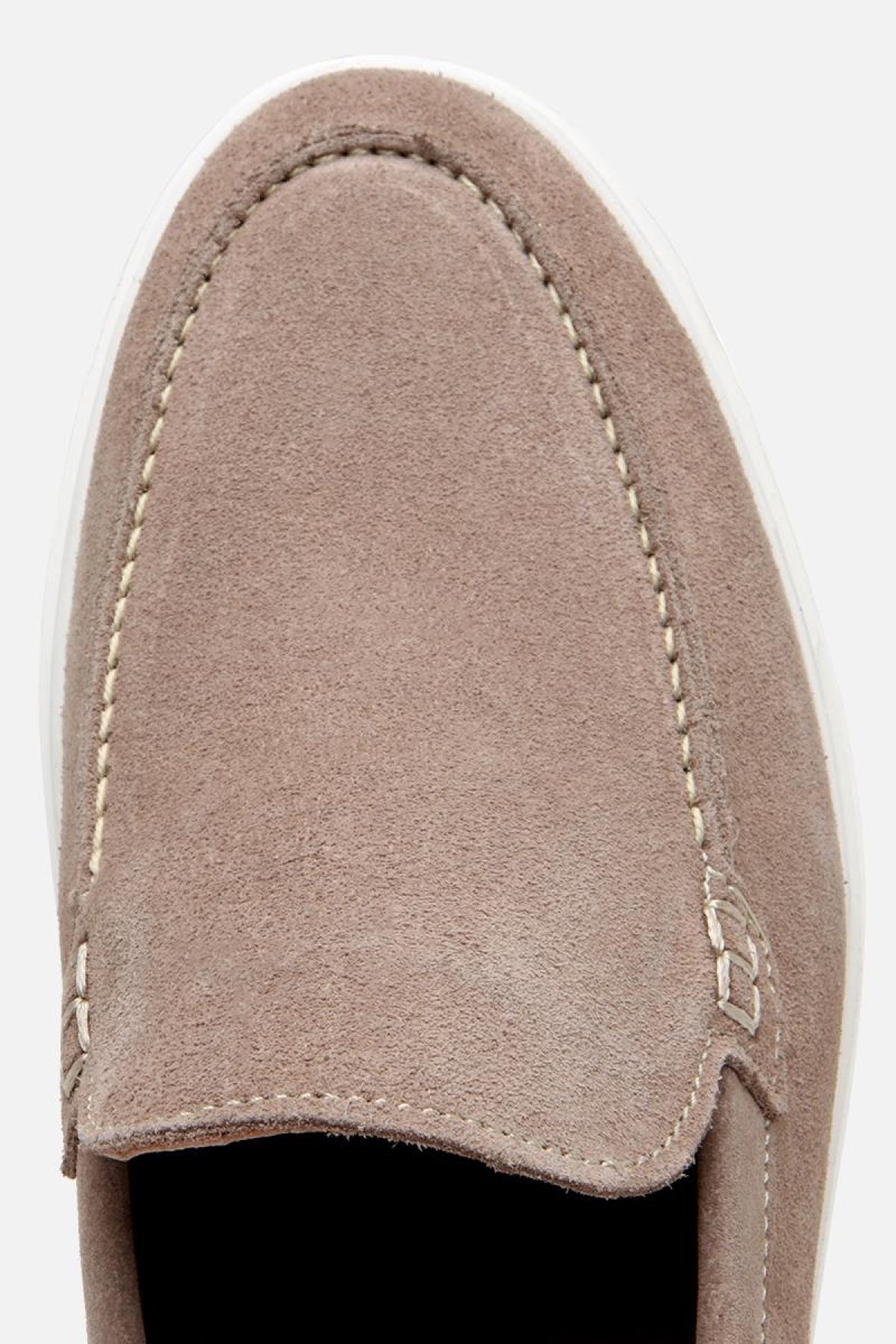 Erkek Süet Deri Bej Hafif Tabanlı Günlük Loafer - Görsel 5
