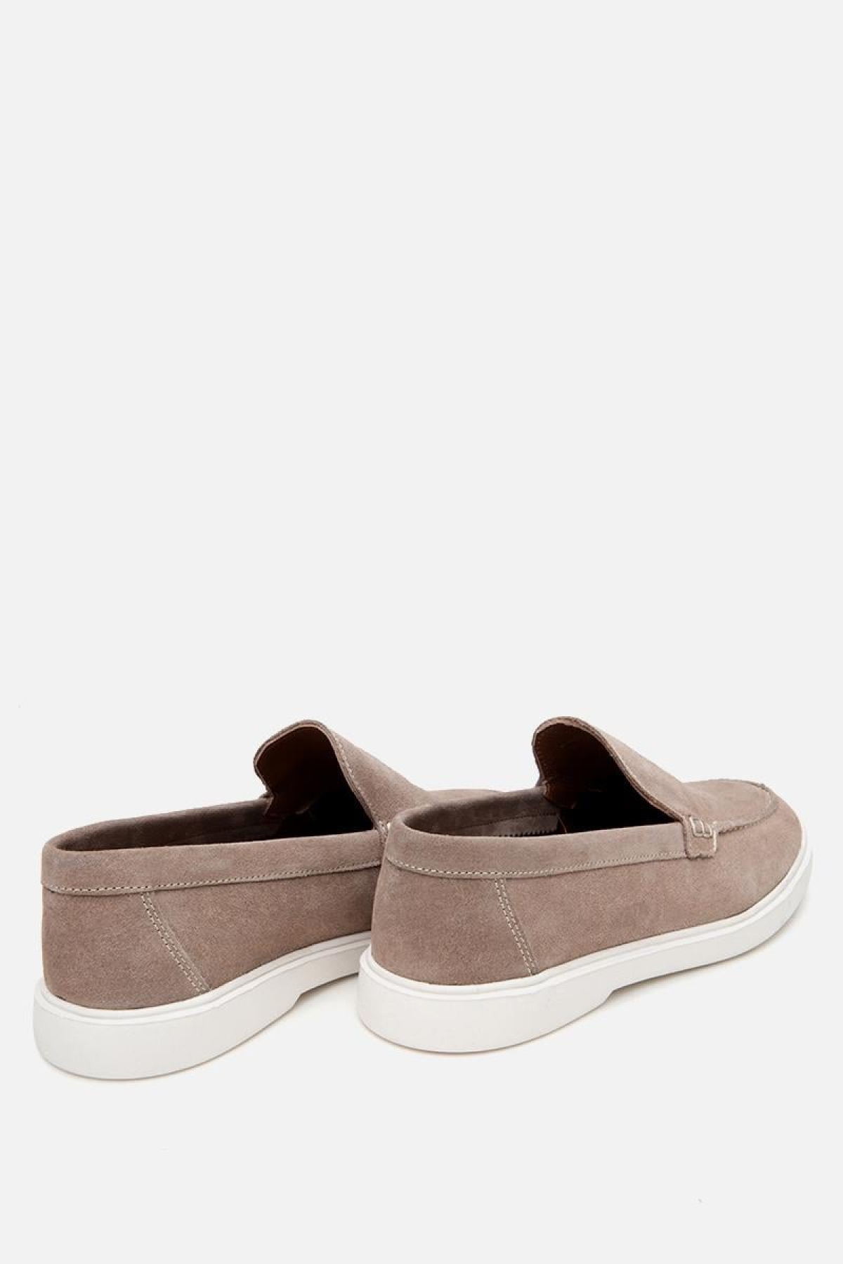 Erkek Süet Deri Bej Hafif Tabanlı Günlük Loafer - Görsel 6