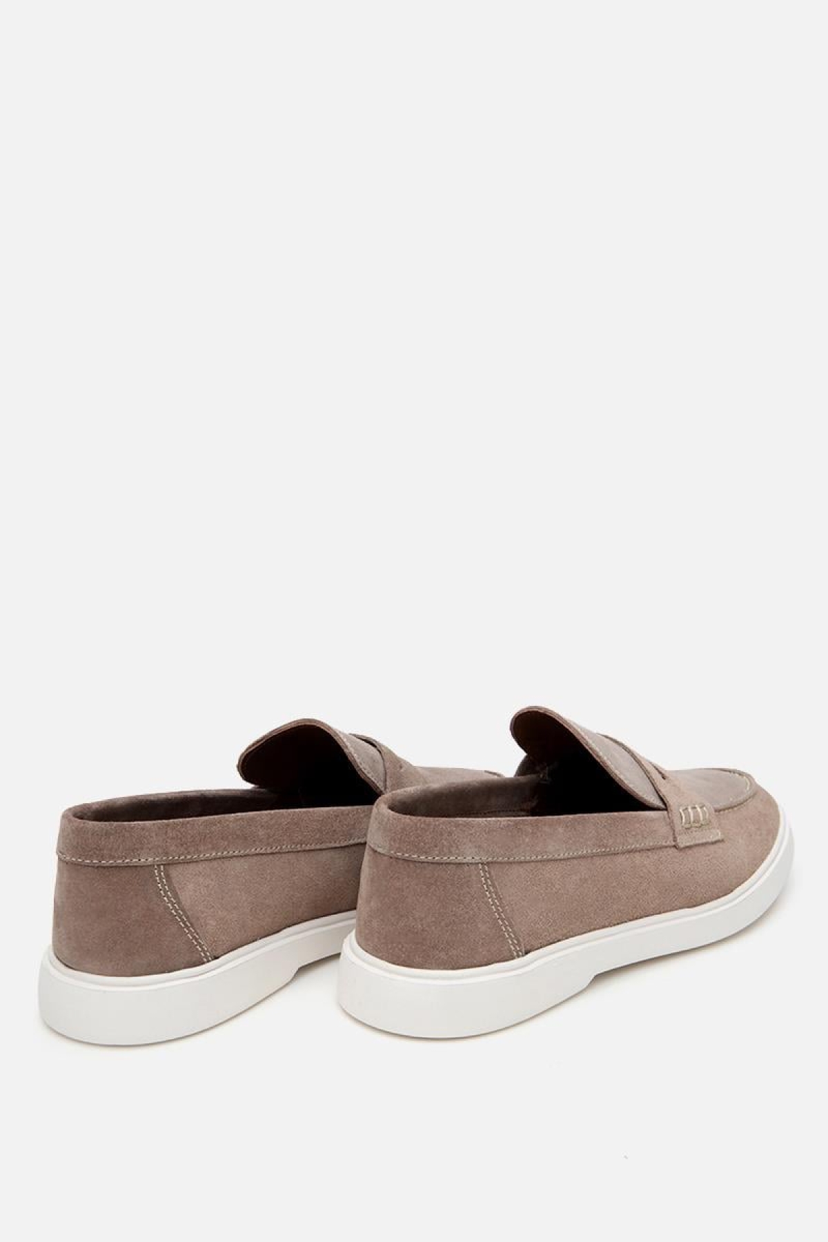 Erkek Süet Deri Bej Hafif Tabanlı Günlük Loafer - Görsel 6